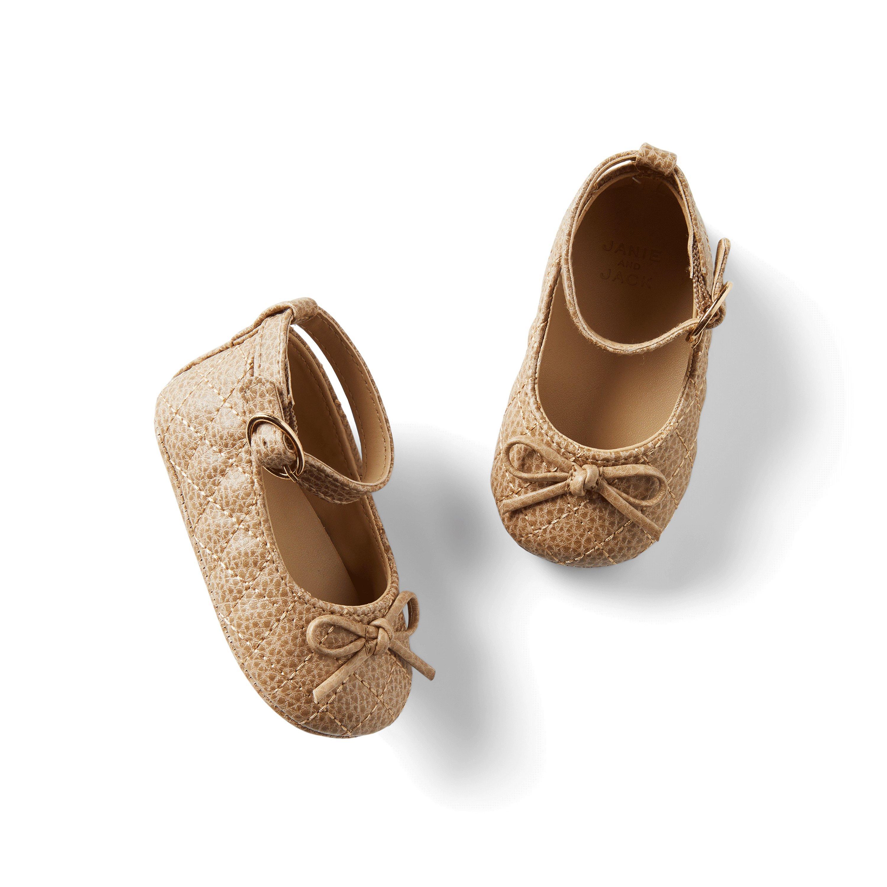 Baby Quilted Bow Flat 