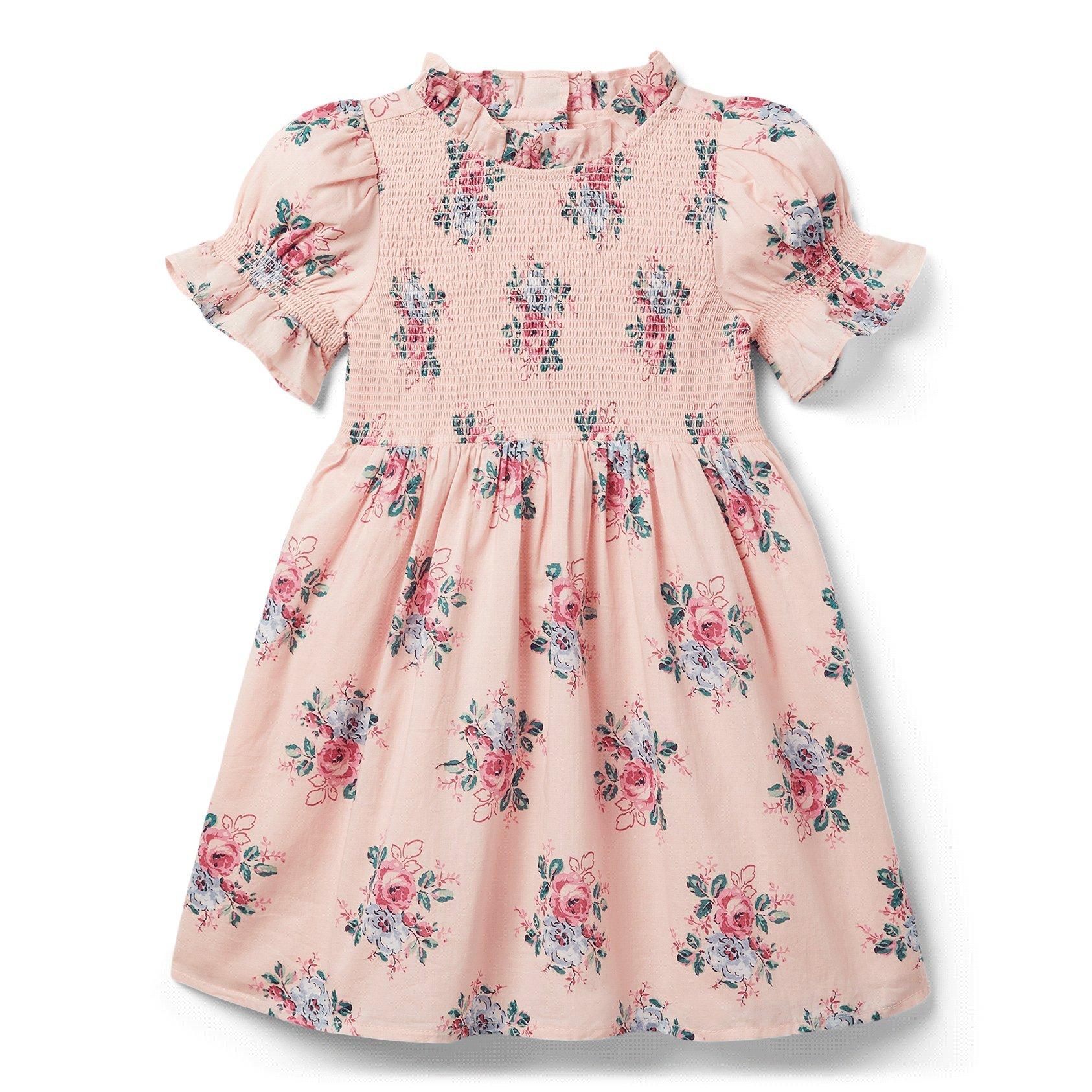 Floral Smocked Puff Sleeve Dress  image number 0