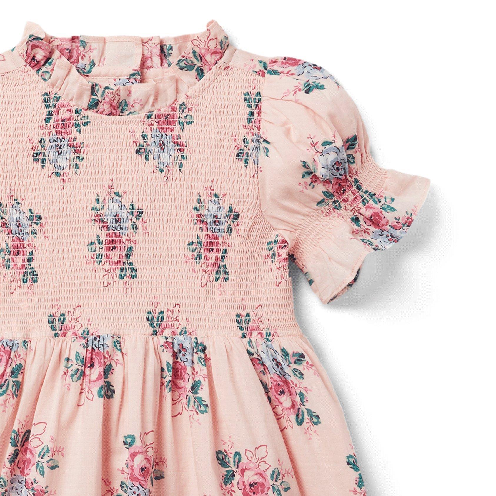 Floral Smocked Puff Sleeve Dress  image number 2
