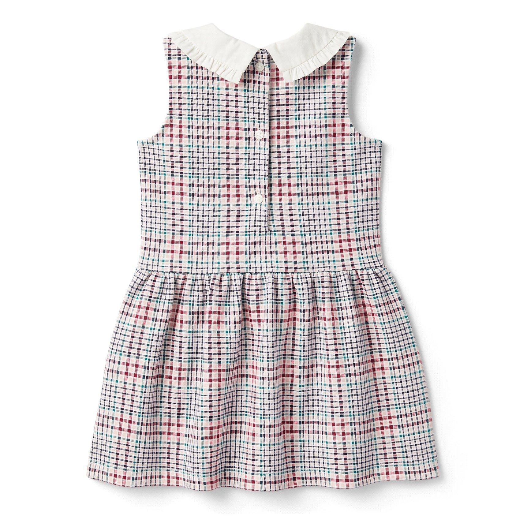 Plaid Ruffle Trim Ponte Dress image number 3