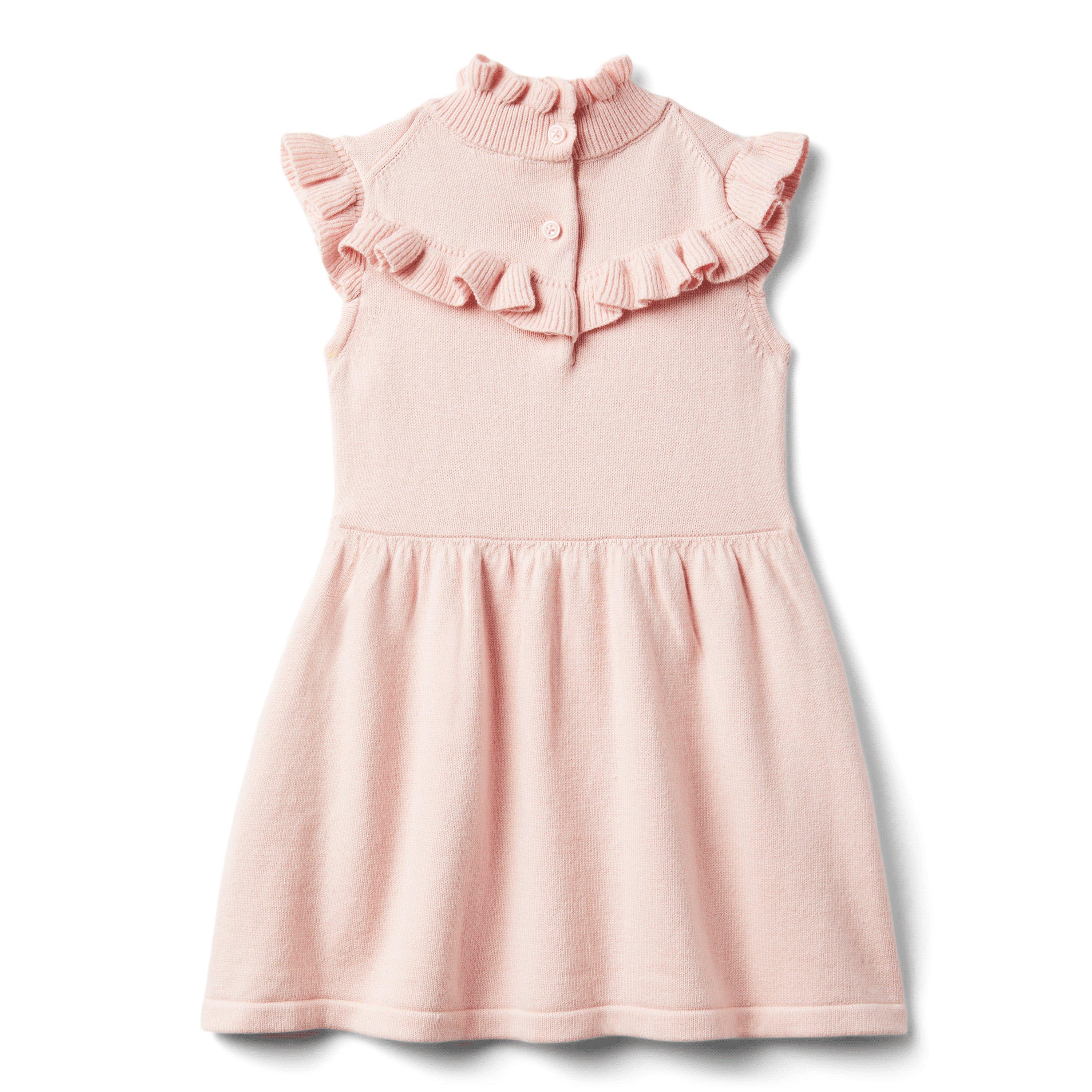 Floral Embroidered Sweater Dress image number 1