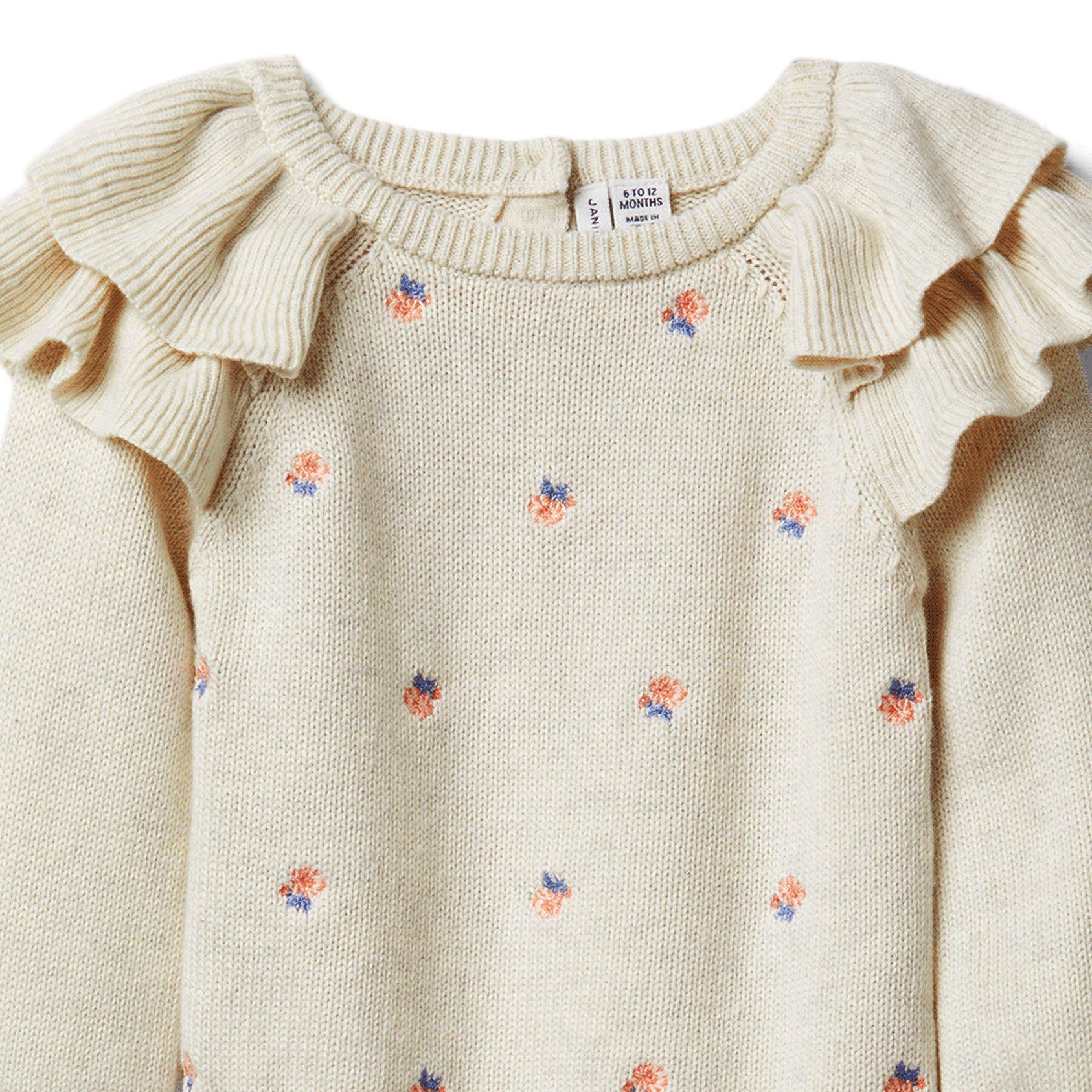 Baby Embroidered Sweater Matching Set image number 1