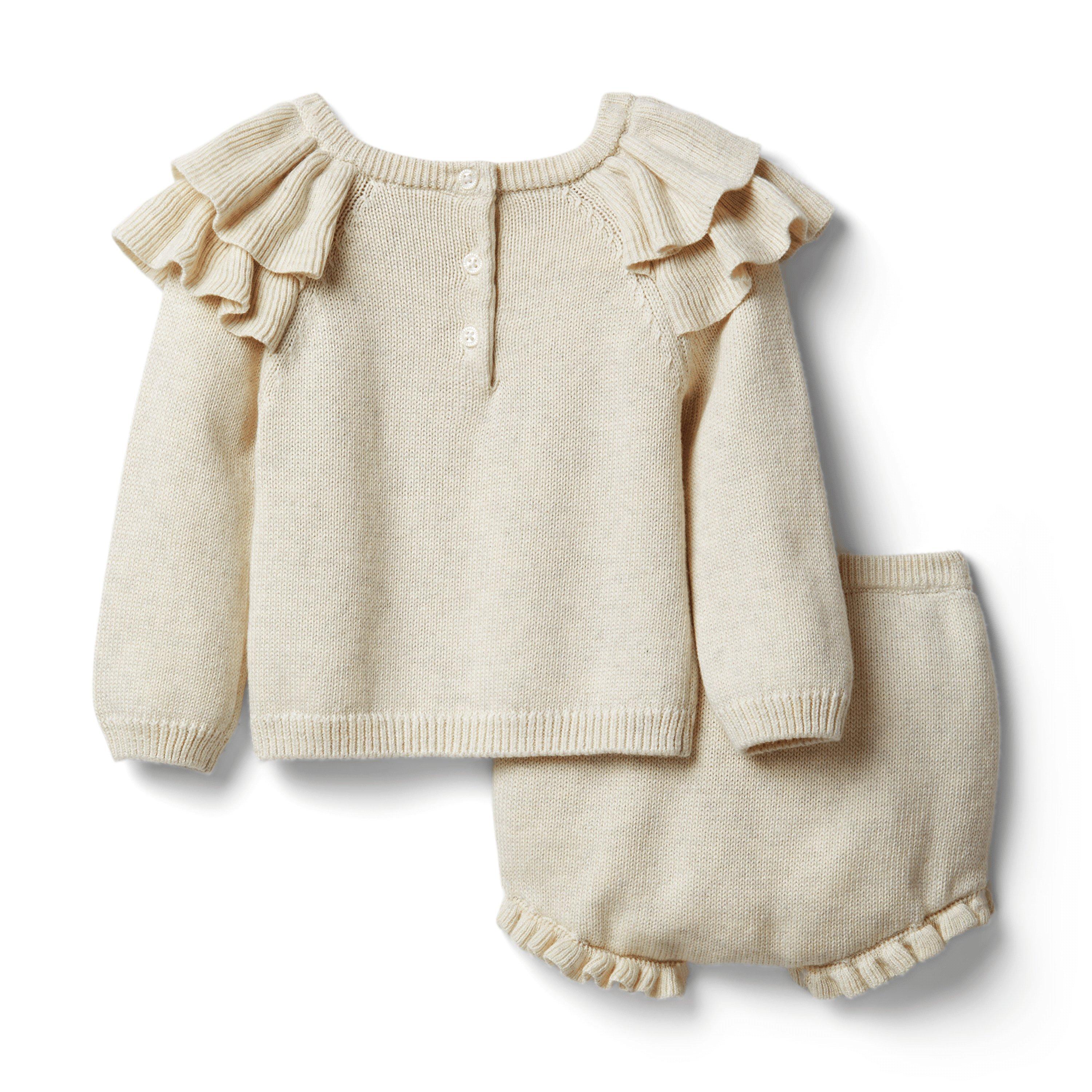 Baby Embroidered Sweater Matching Set image number 3