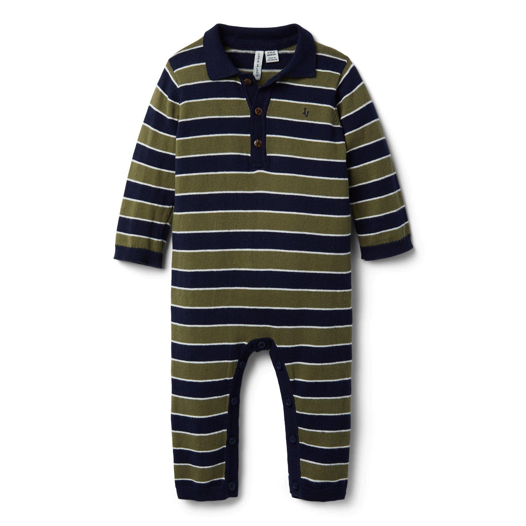 Baby Striped Polo 1-Piece image number 0
