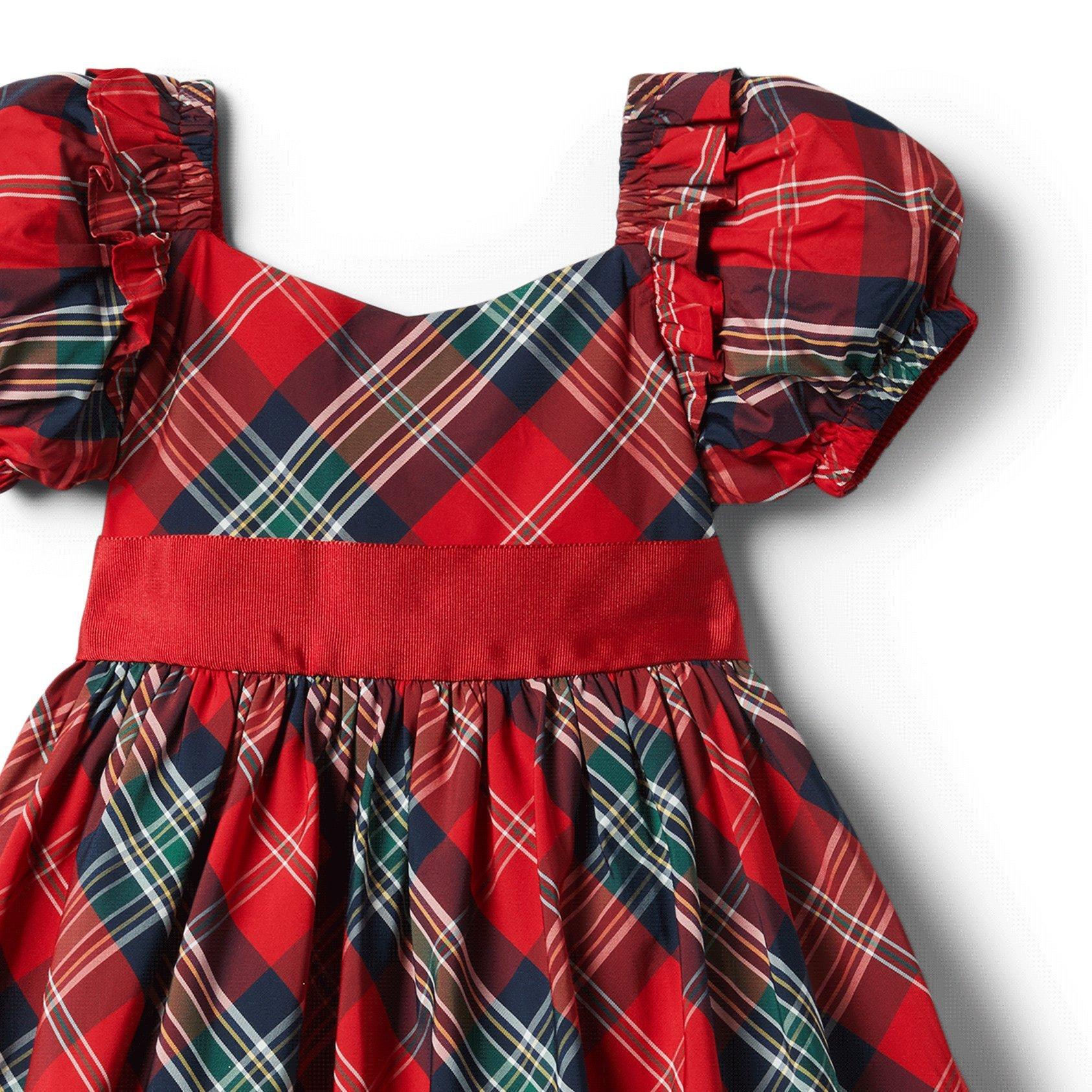 Plaid Puff Sleeve Dress image number 2