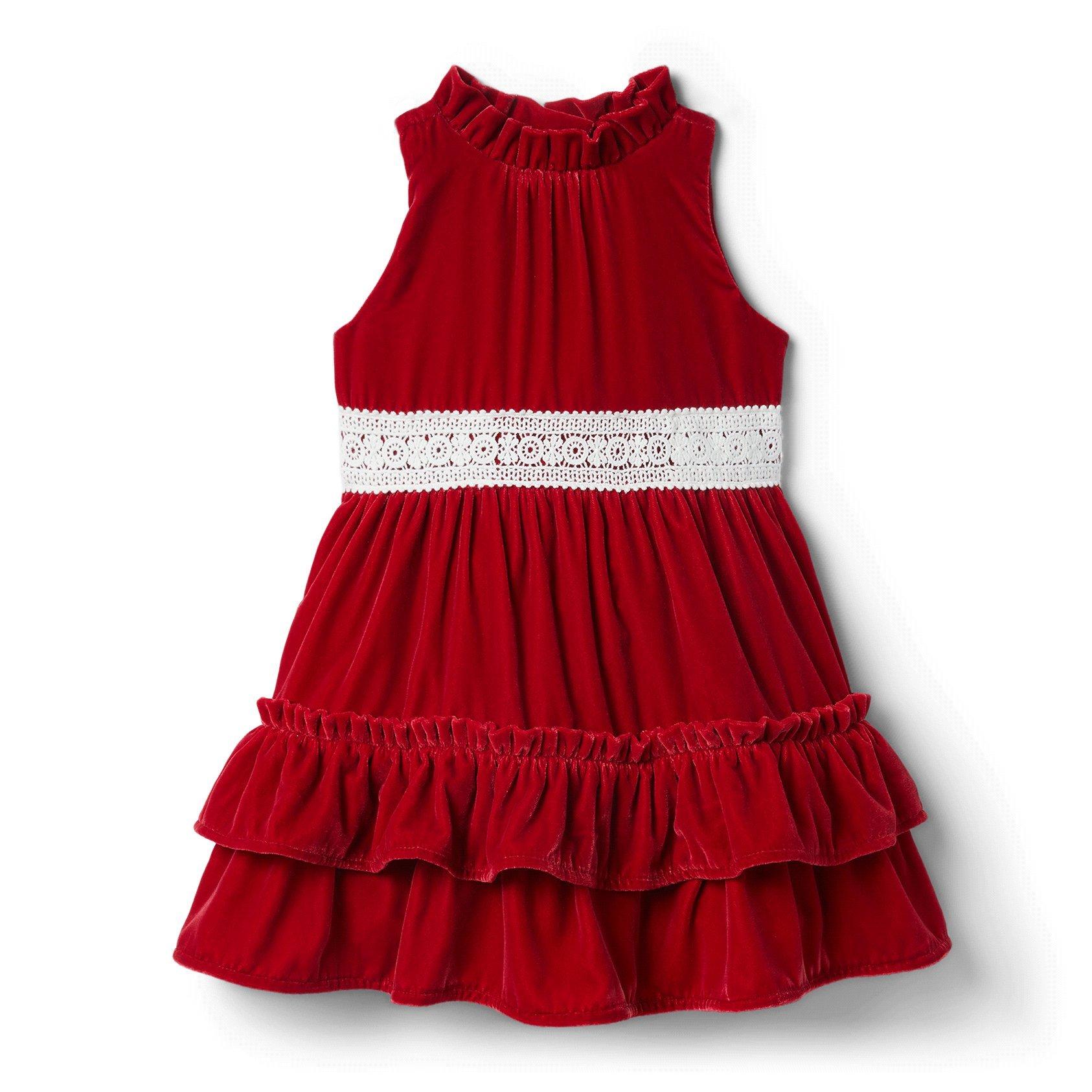 Velvet Ruffle Dress image number 0