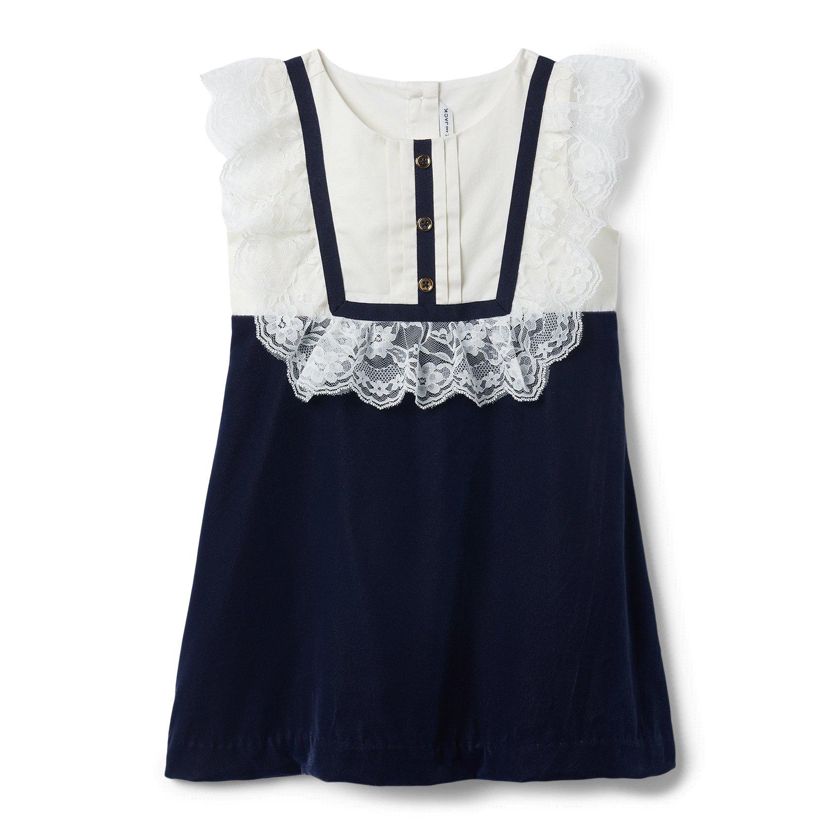 Velvet Lace Trim Dress
