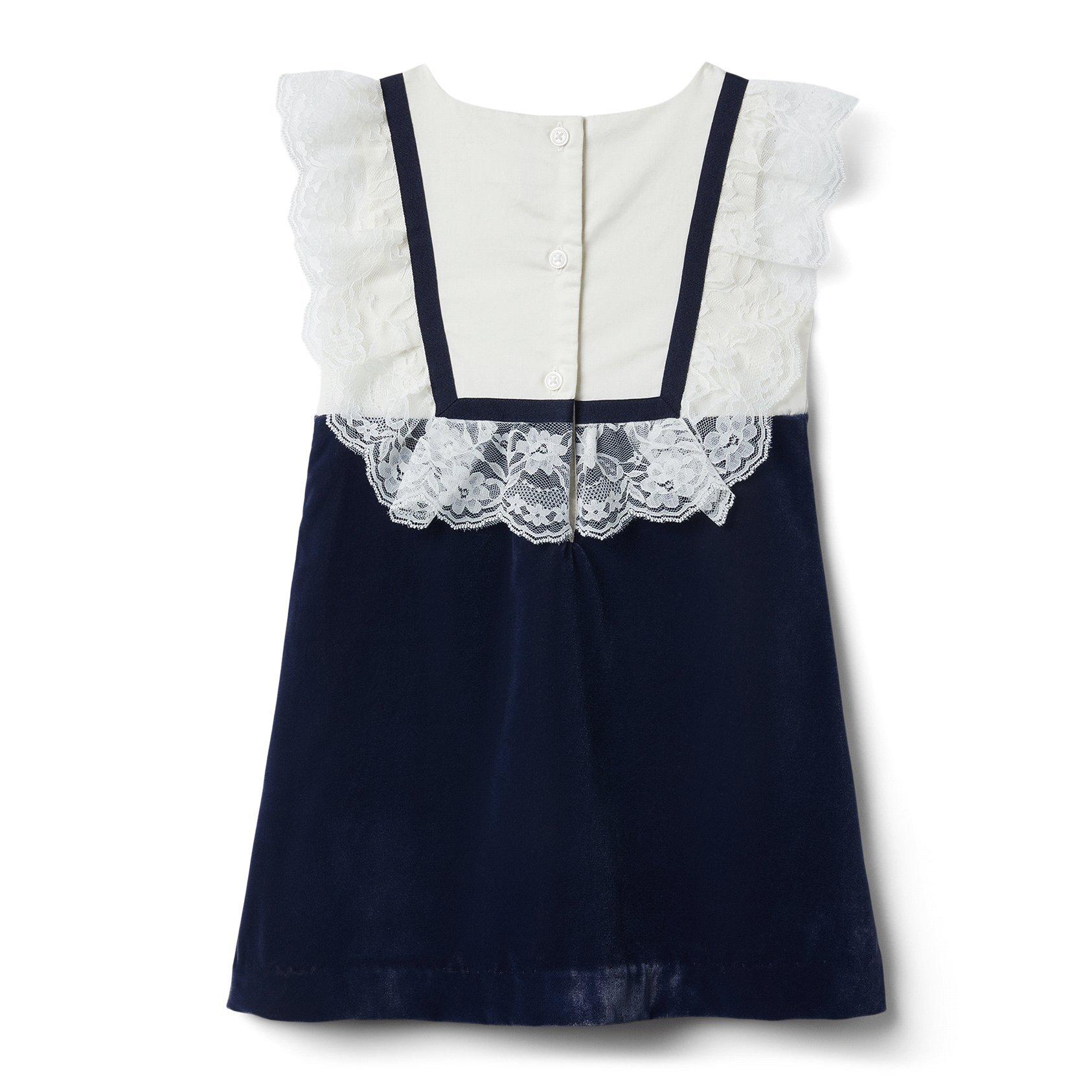 Velvet Lace Trim Dress image number 3
