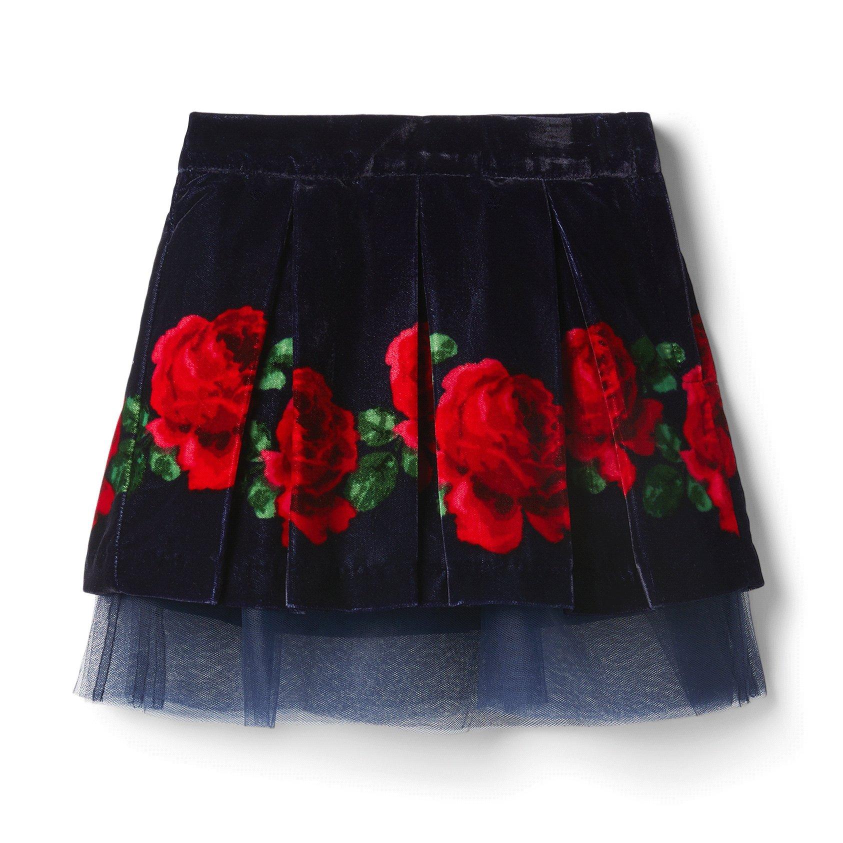 Rose Velvet Skirt 