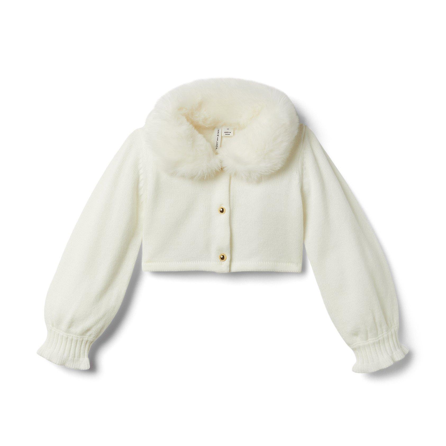 Faux Fur Collar Cardigan image number 0