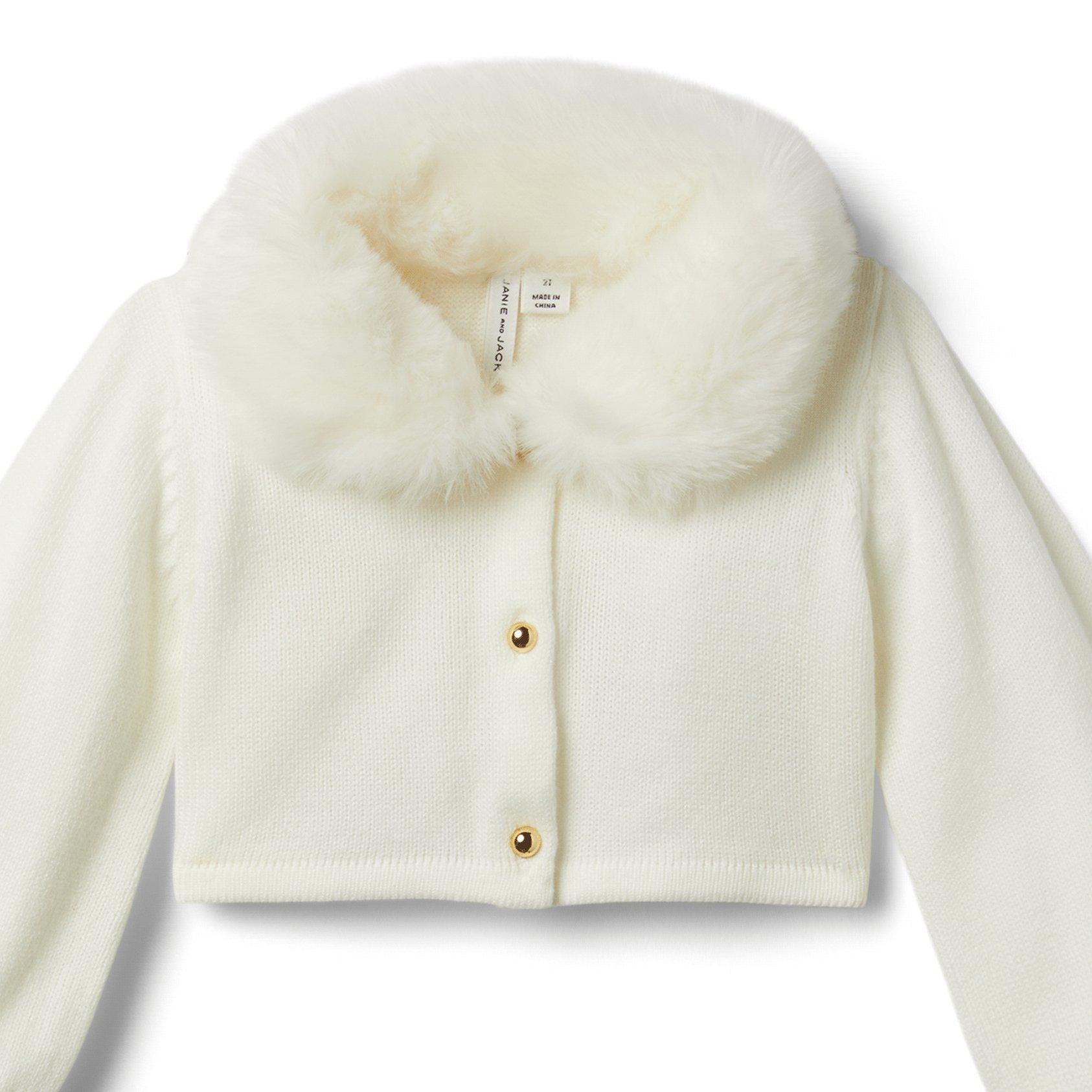 Faux Fur Collar Cardigan image number 1