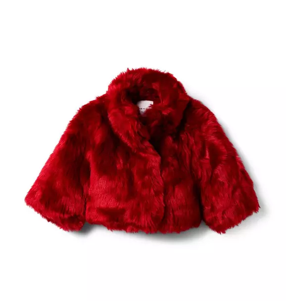 Faux Fur Cropped Coat