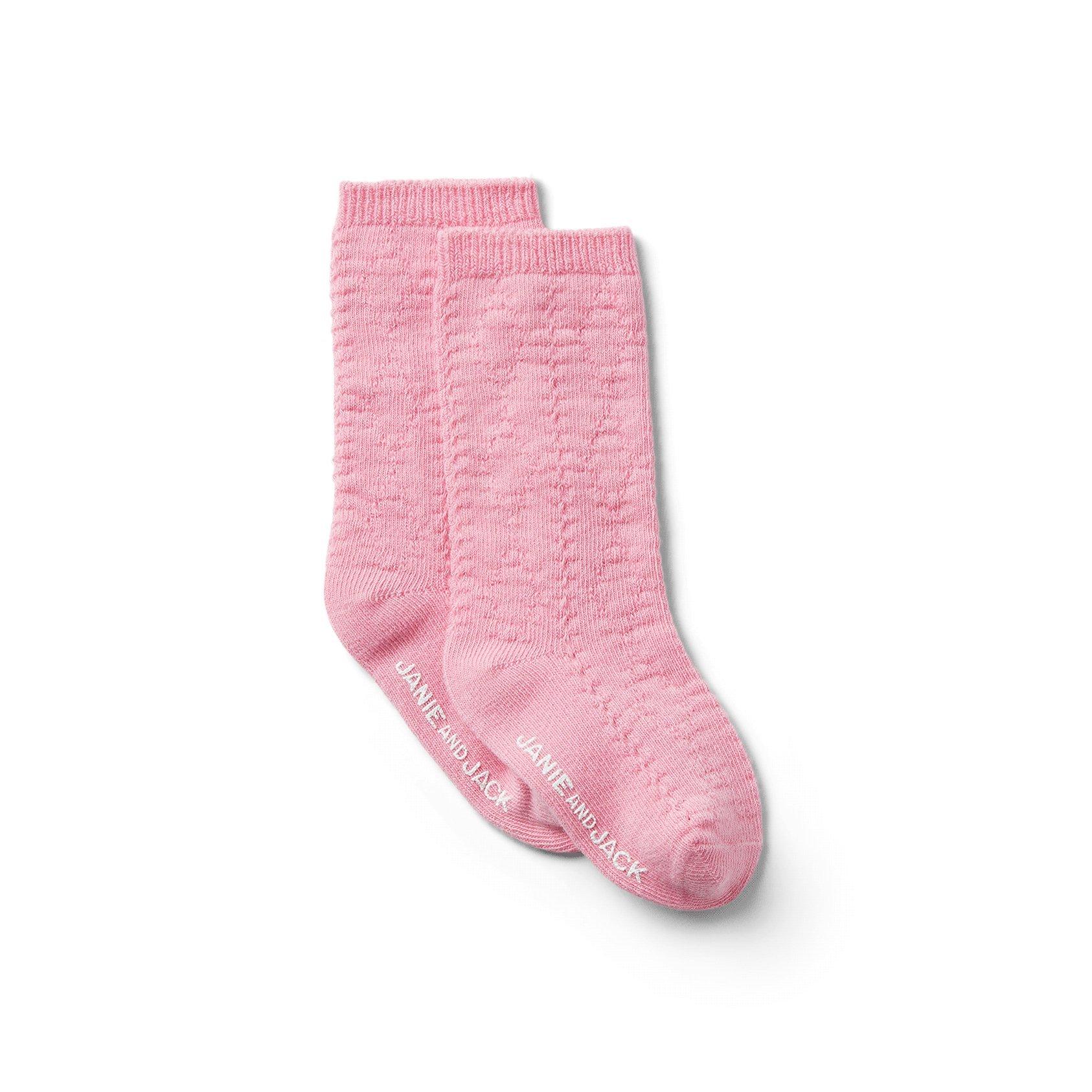 Clara Baby Phoebe Pointelle Knee-High Socks (0-4y) - Pink 2-4y(l)
