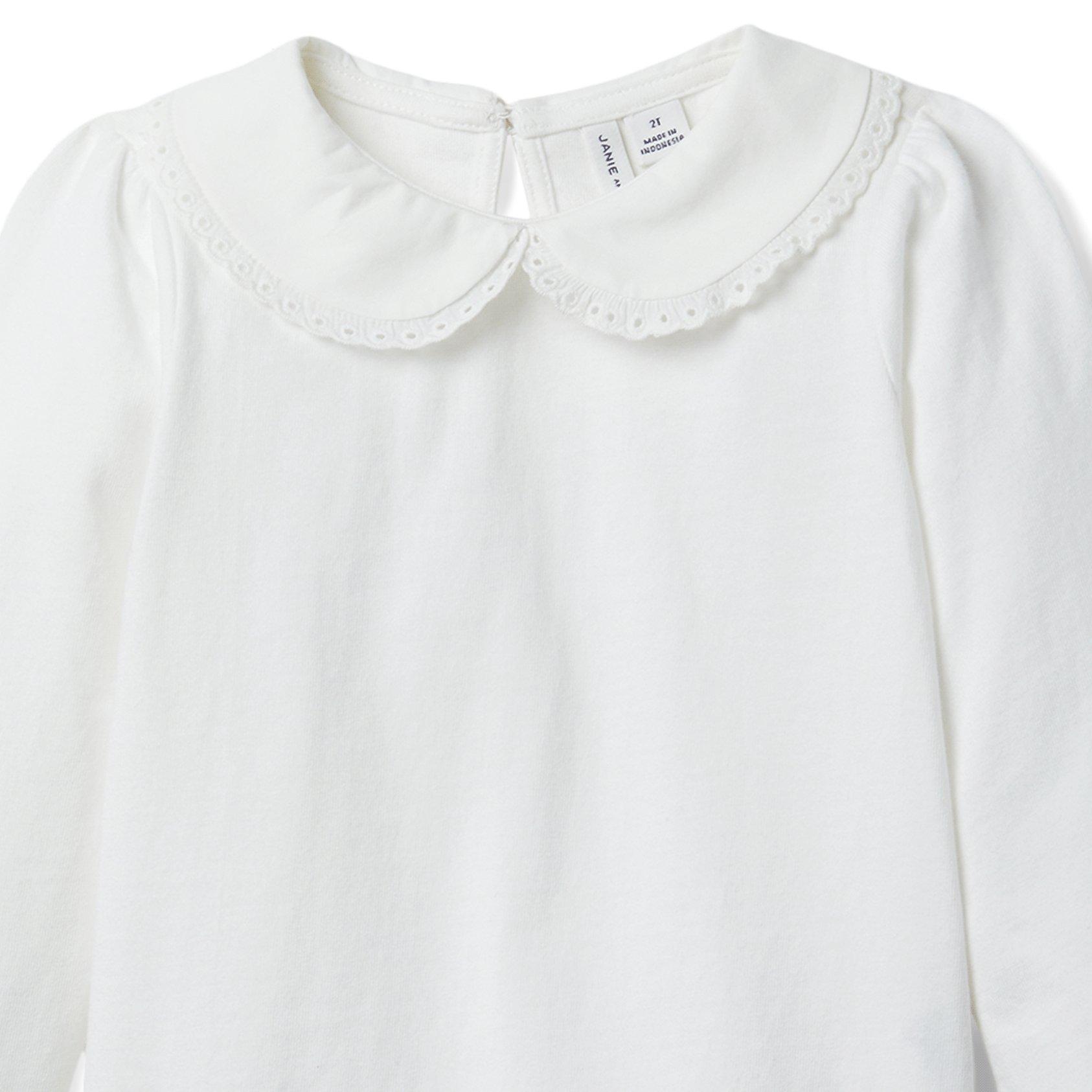 Lace Trim Collar Top image number 2