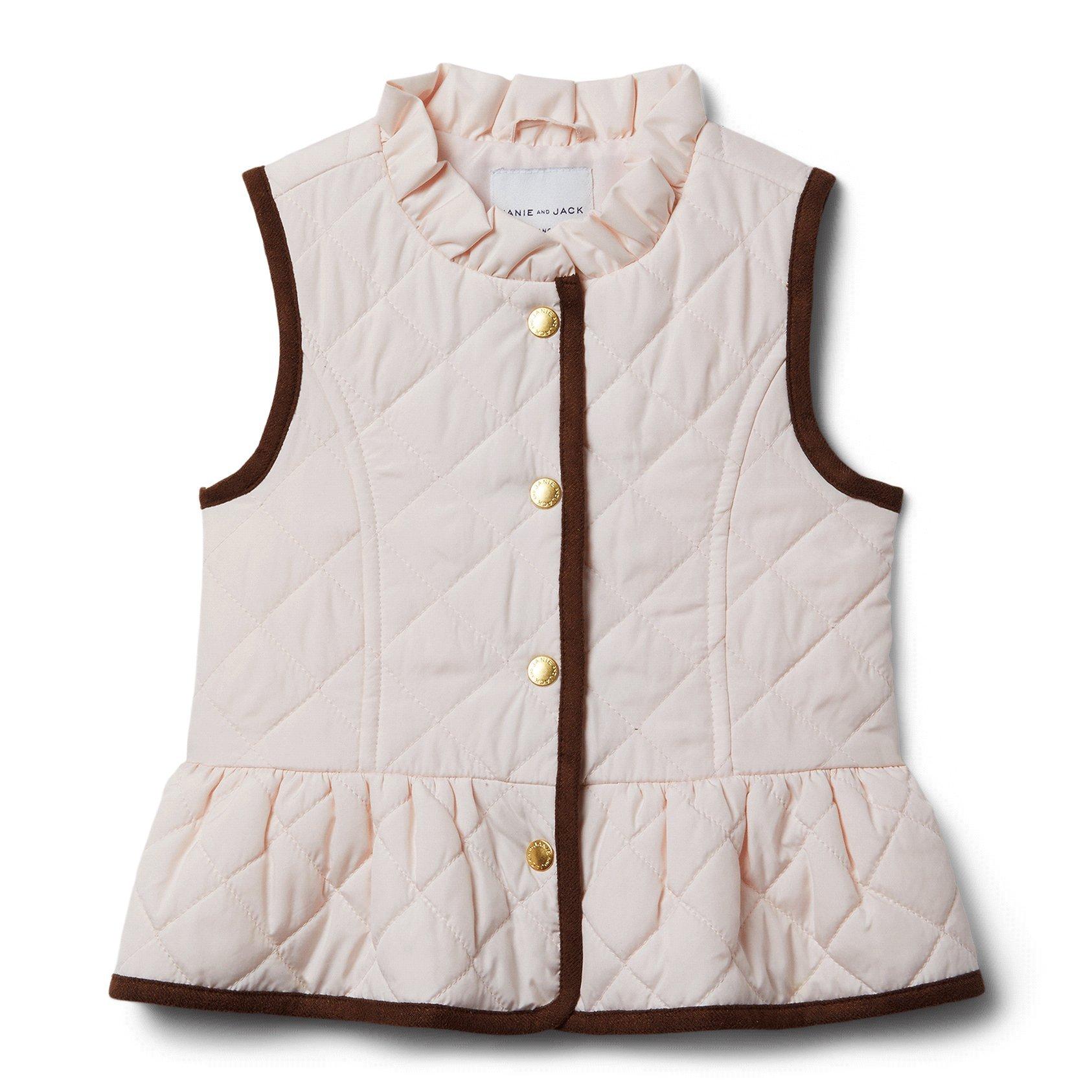 Girl Pearl The Quilted Peplum Vest by Janie and Jack