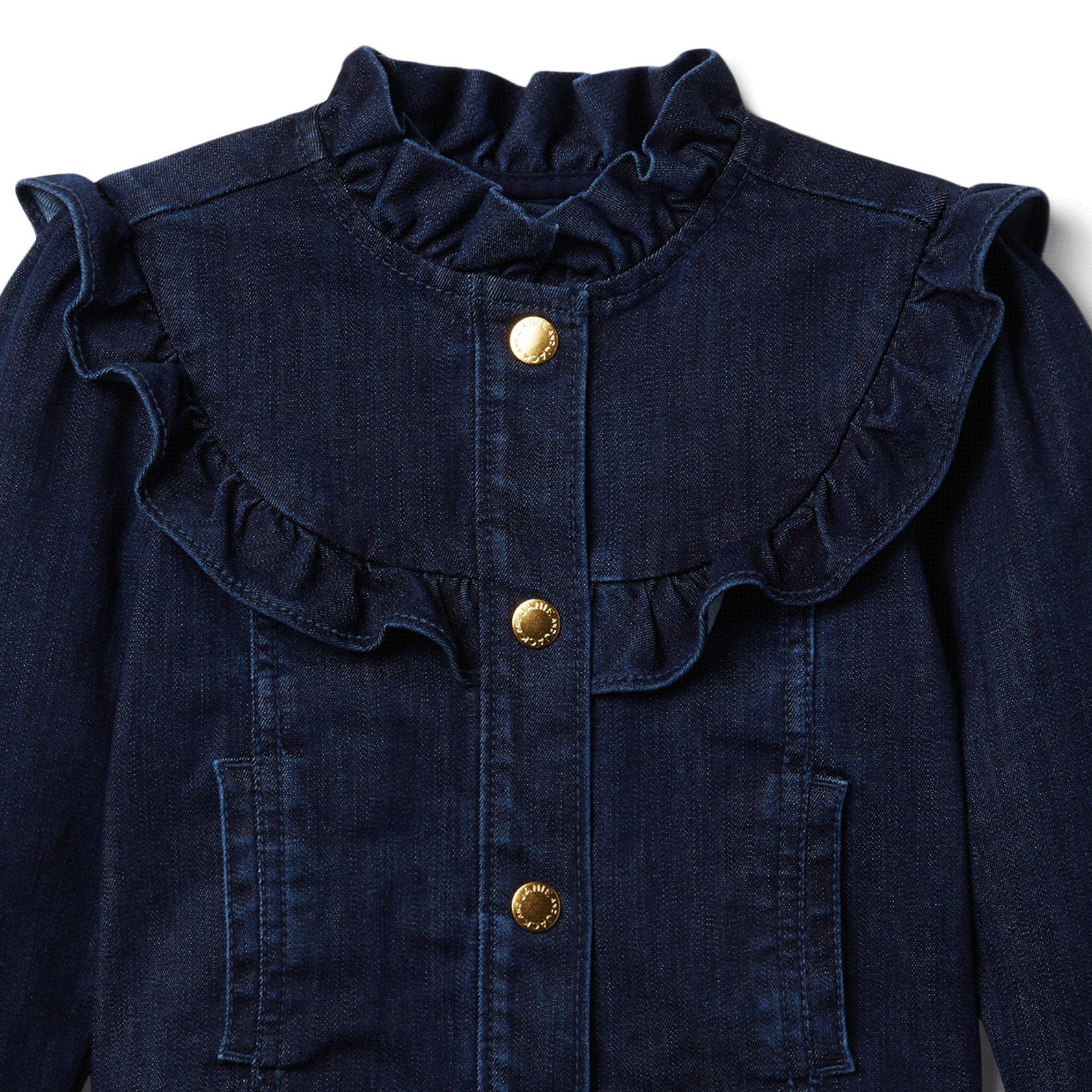 Ruffle Trim Denim Jacket image number 1