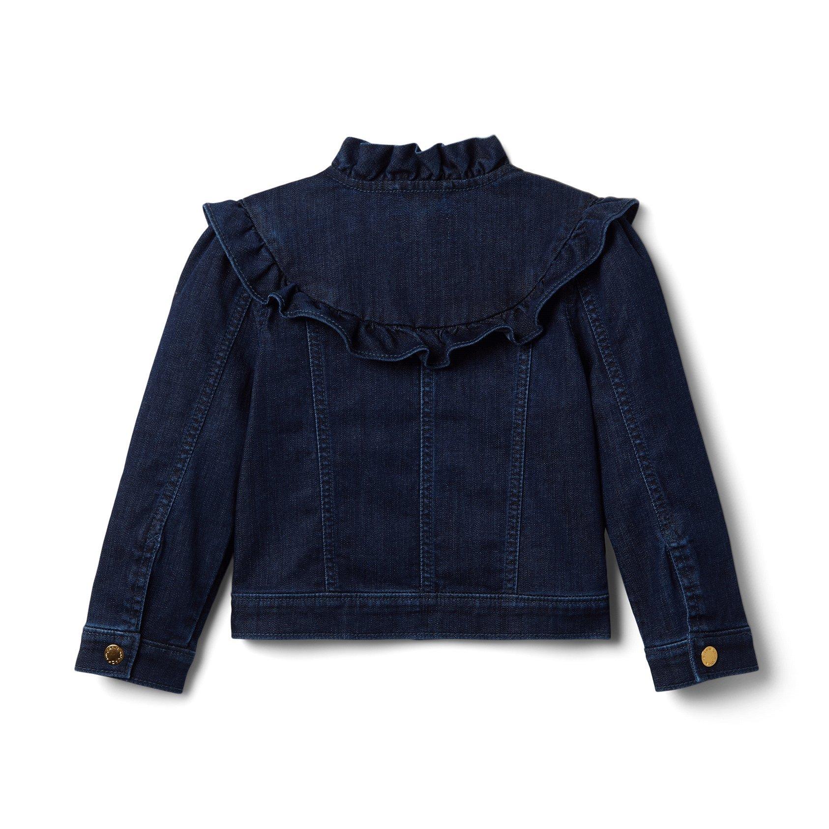 Ruffle Trim Denim Jacket image number 3