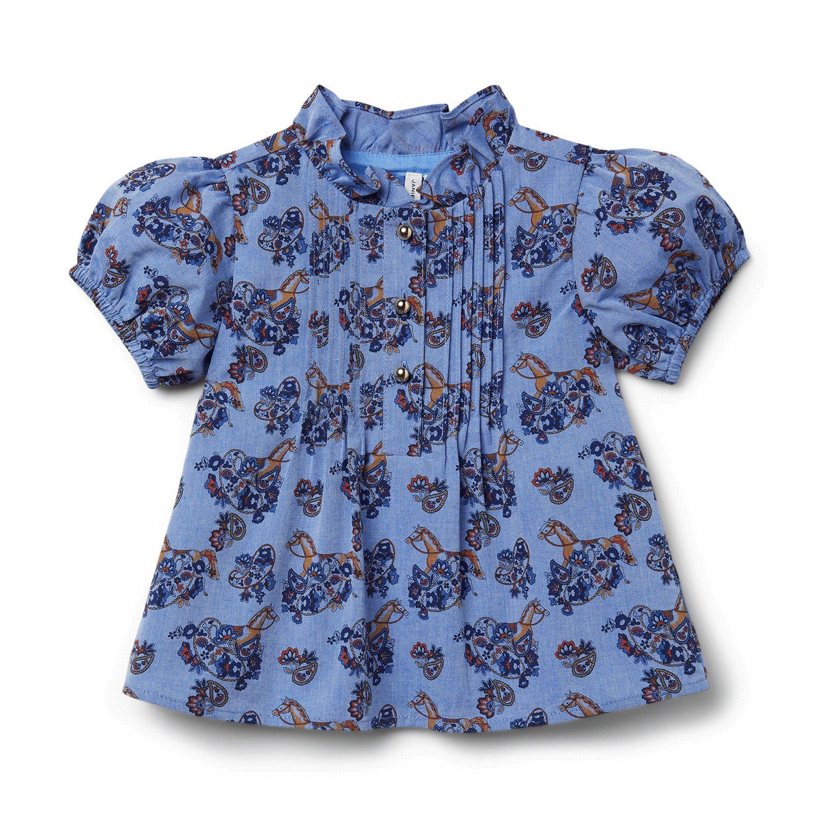 Floral Horse Print Top image number 0