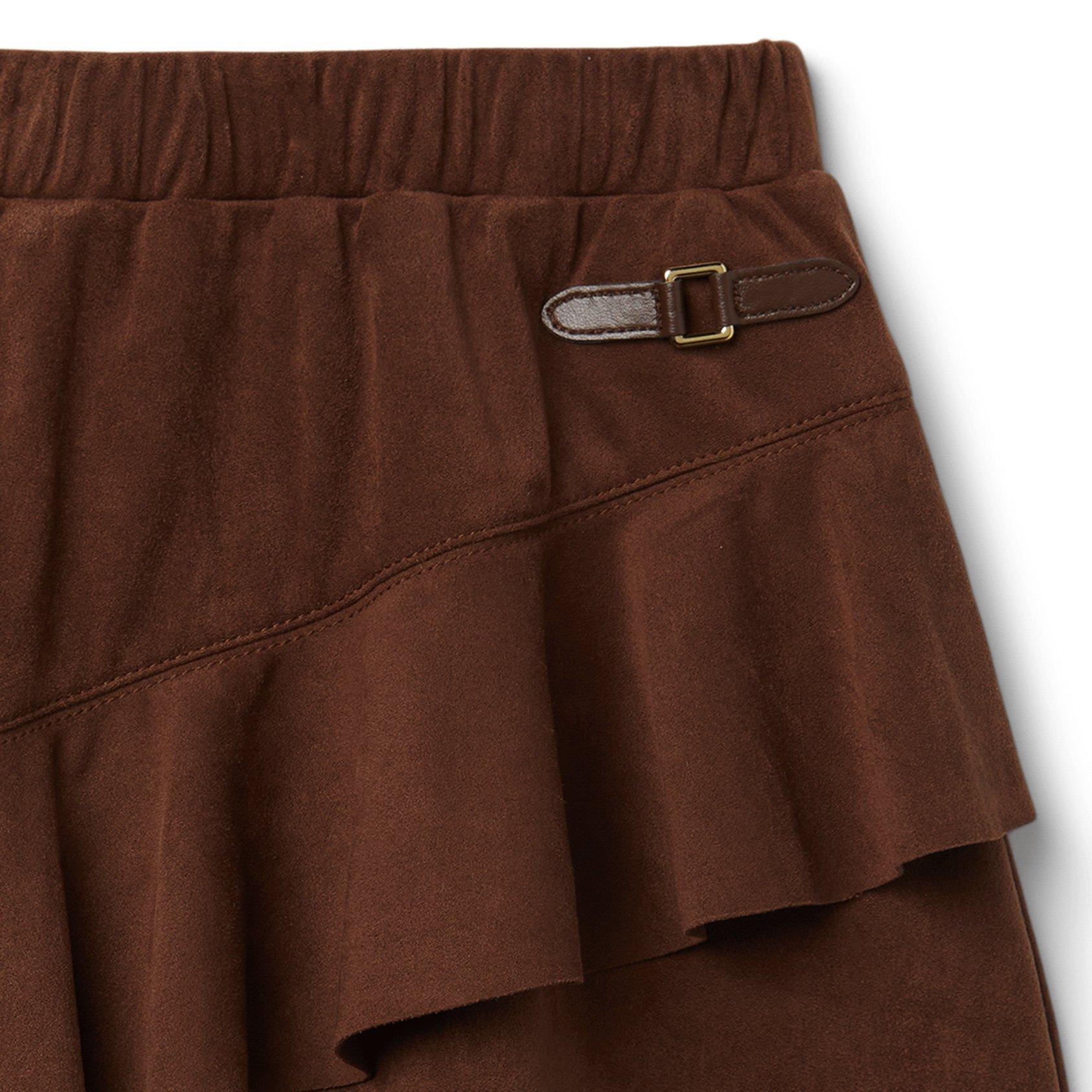 Faux Suede Ruffle Skirt  image number 1
