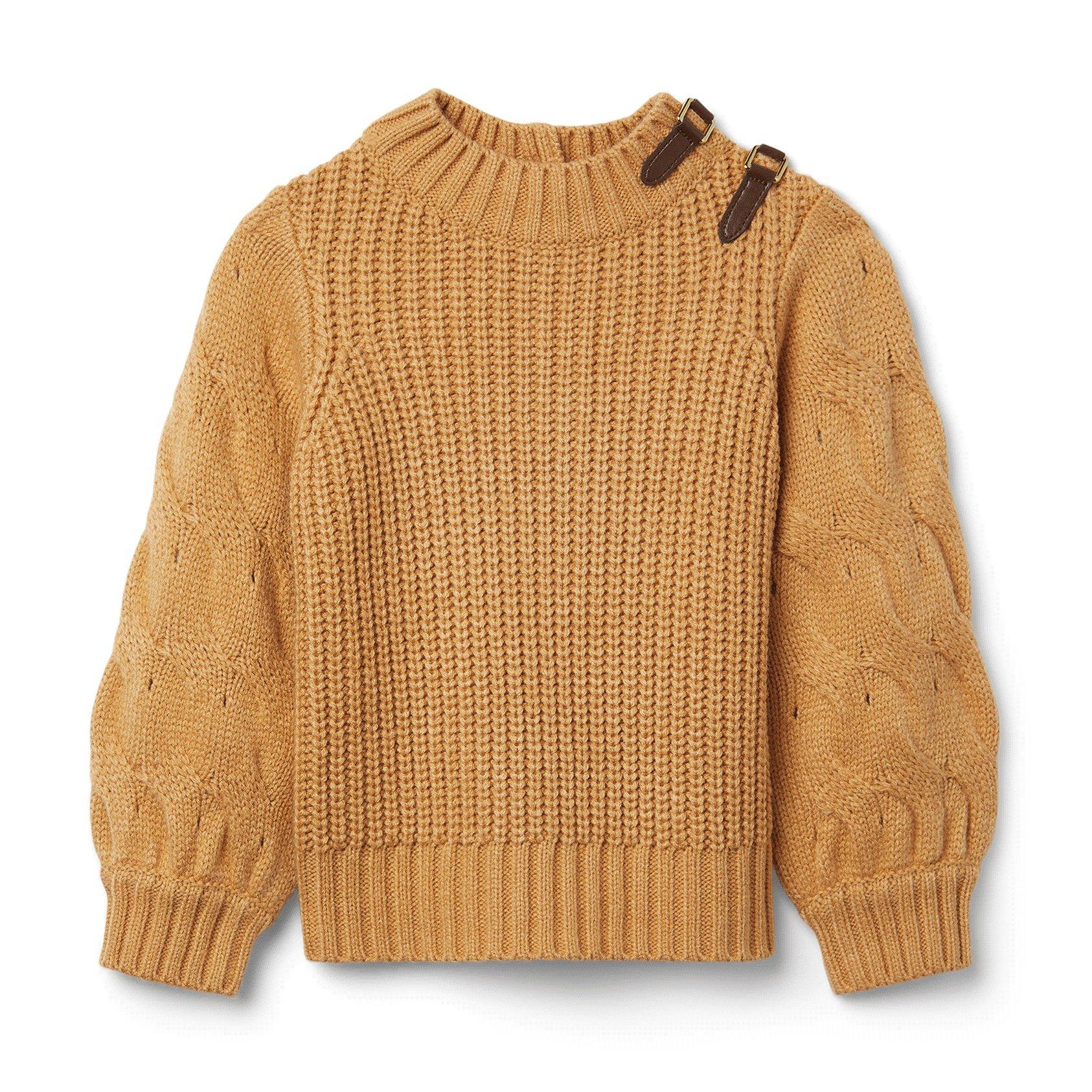 Girl Tan Buckle Sweater by Janie and Jack