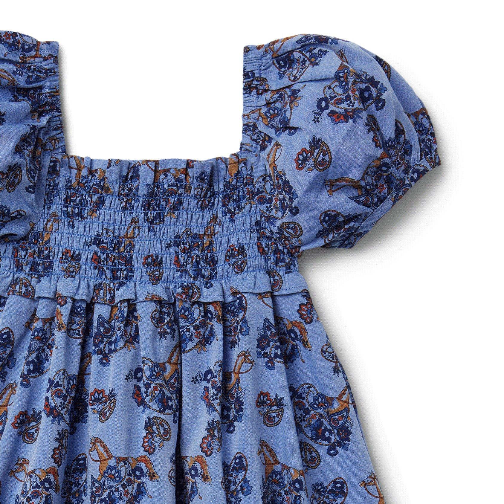 Horse Print Puff Sleeve Dress image number 1