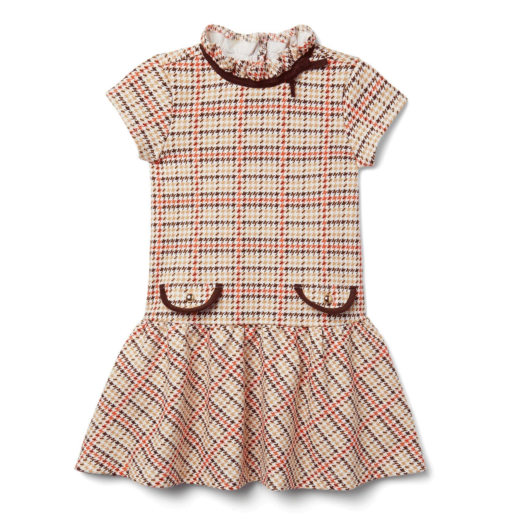 Plaid Dropwaist Jacquard Dress image number 0