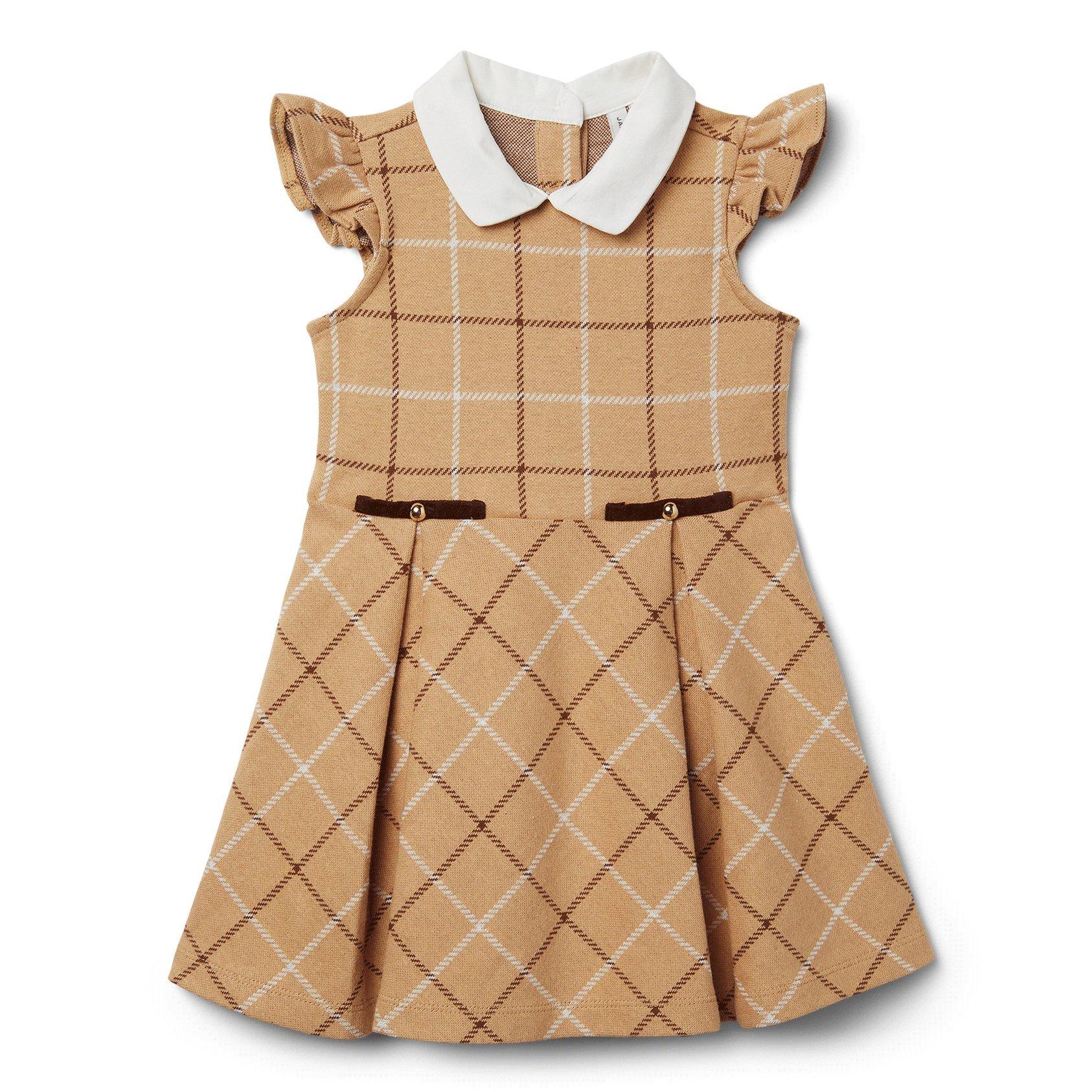 Check Collared Ponte Dress image number 0