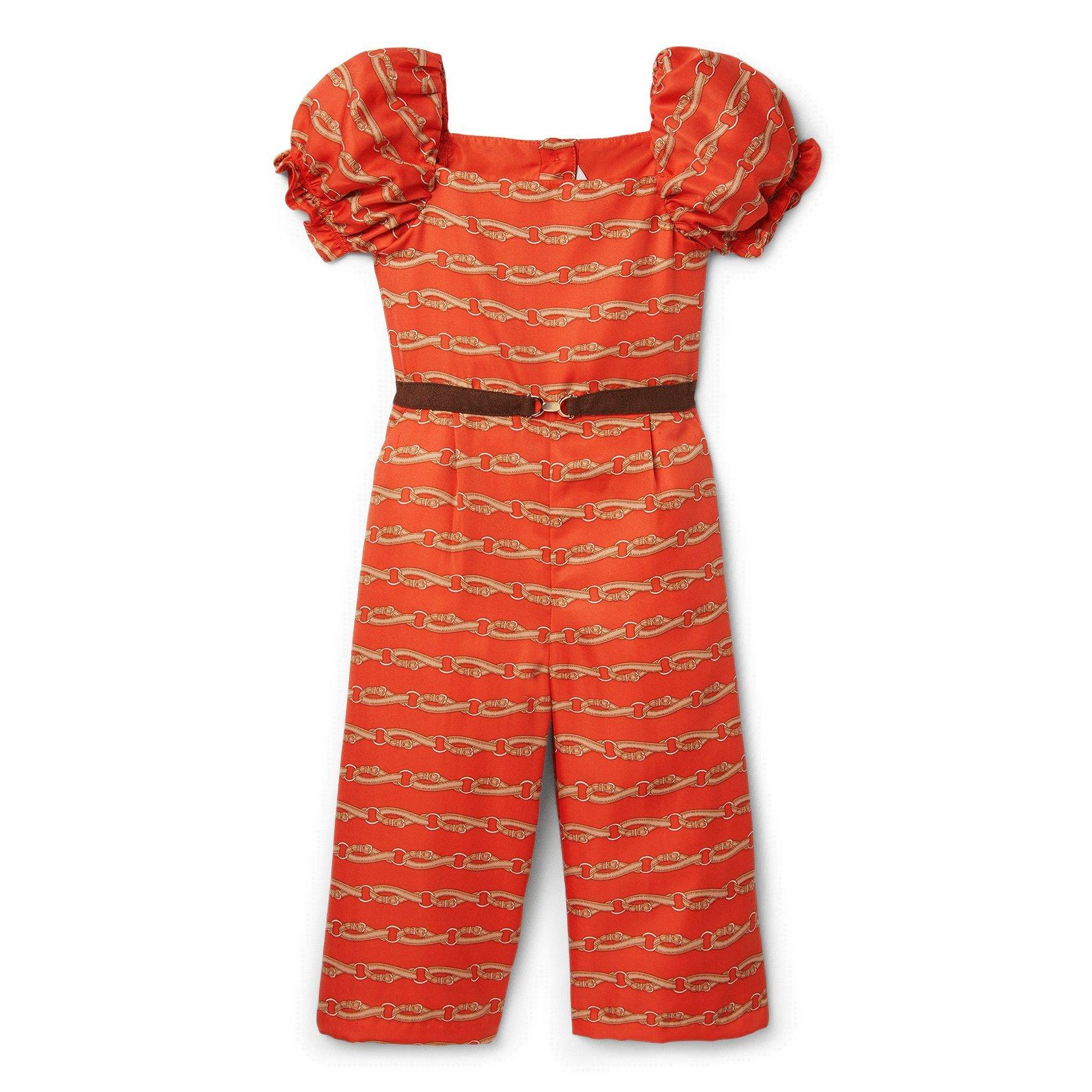 Bridle Bit Print Puff Sleeve Jumpsuit image number 0