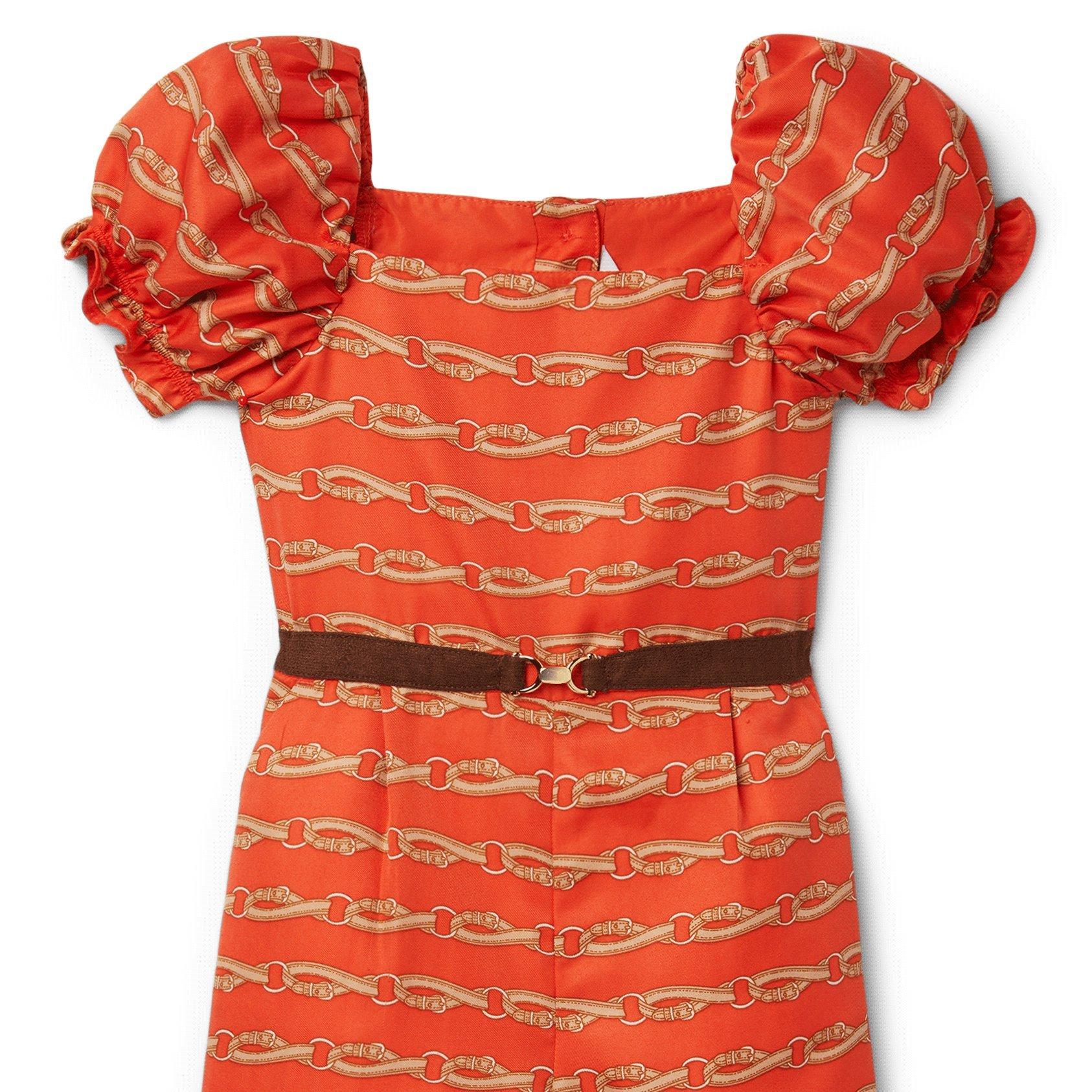 Bridle Bit Print Puff Sleeve Jumpsuit image number 2