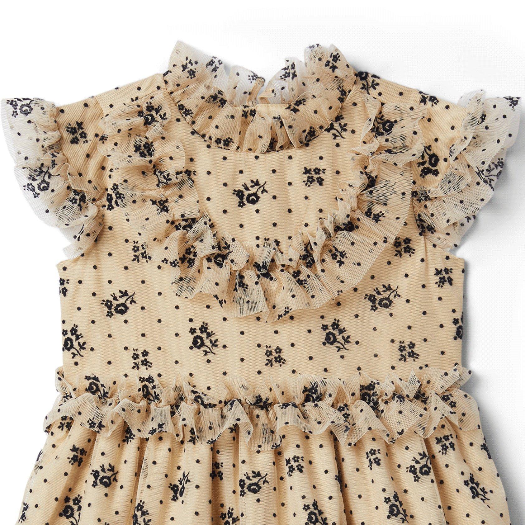Floral Dot Flocked Dress image number 2
