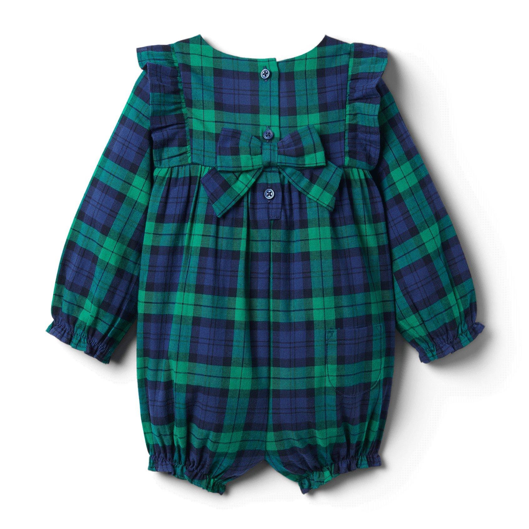 Baby Plaid Ruffle Romper image number 1