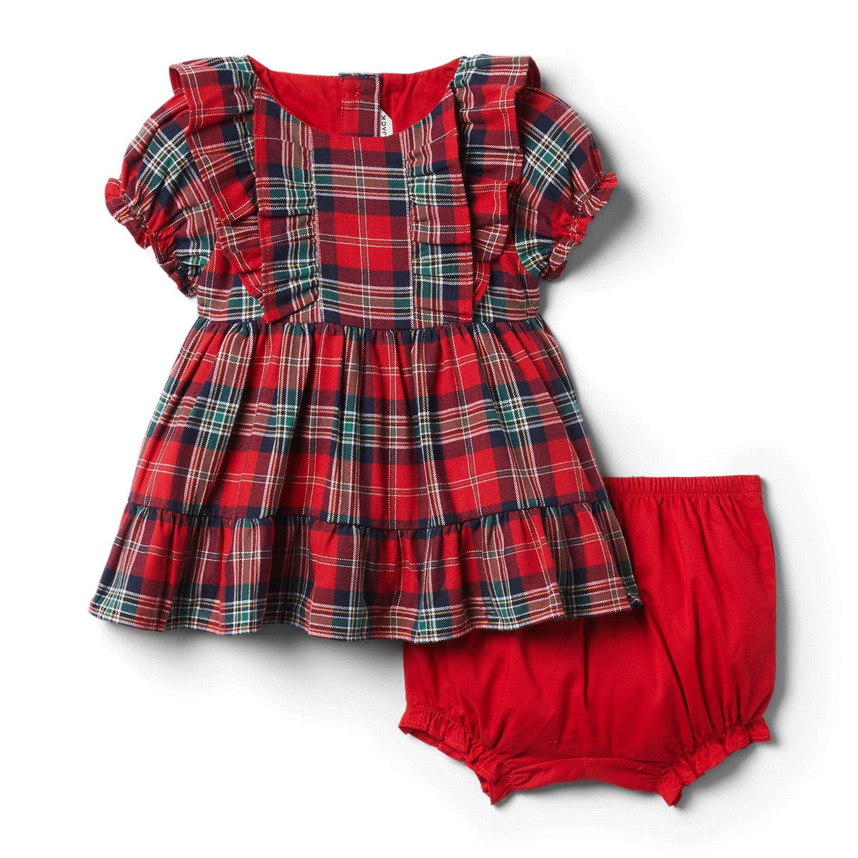 Newborn Bradbury Red Plaid Baby Plaid Matching Set by Janie and Jack