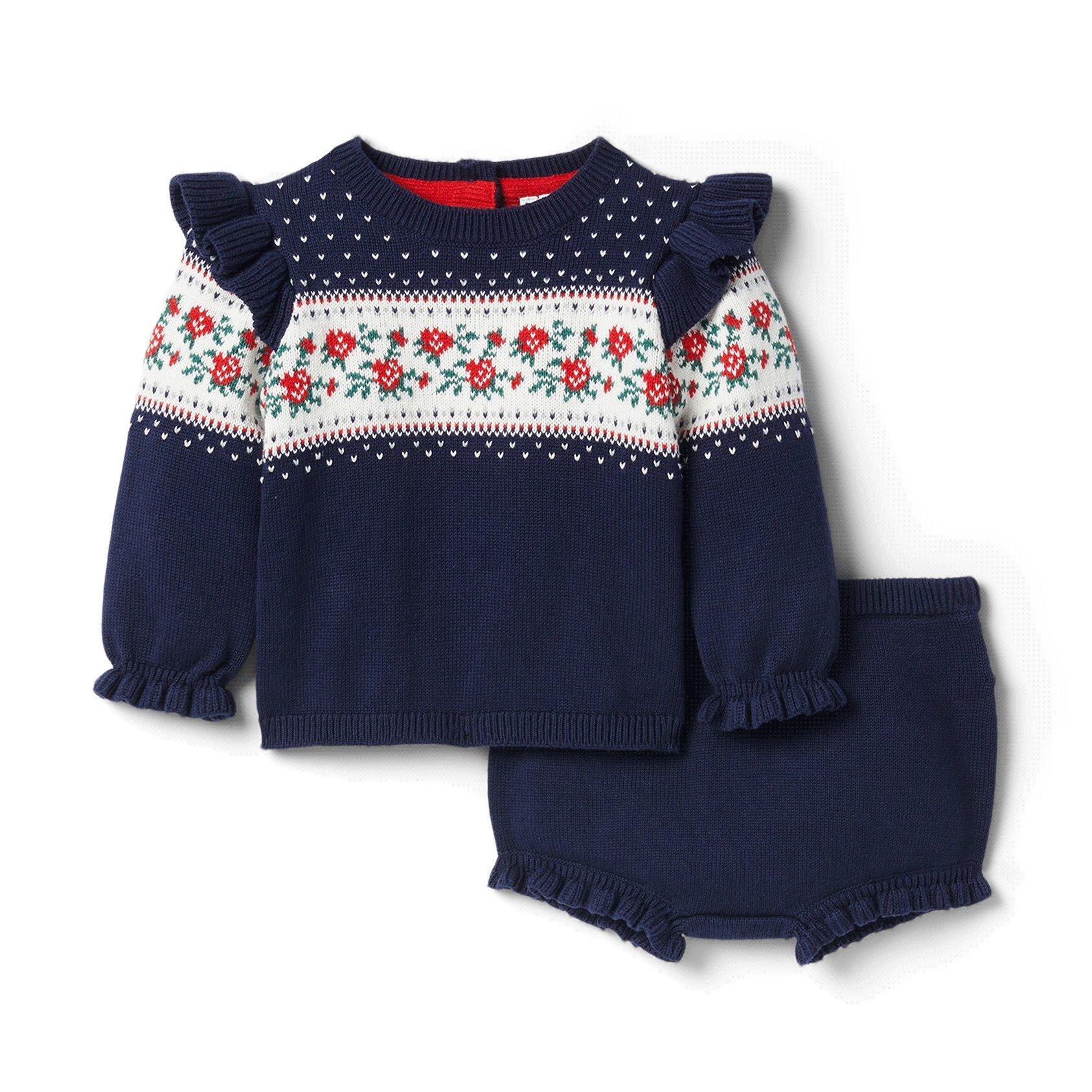Baby Rose Fair Isle Matching Set  image number 0
