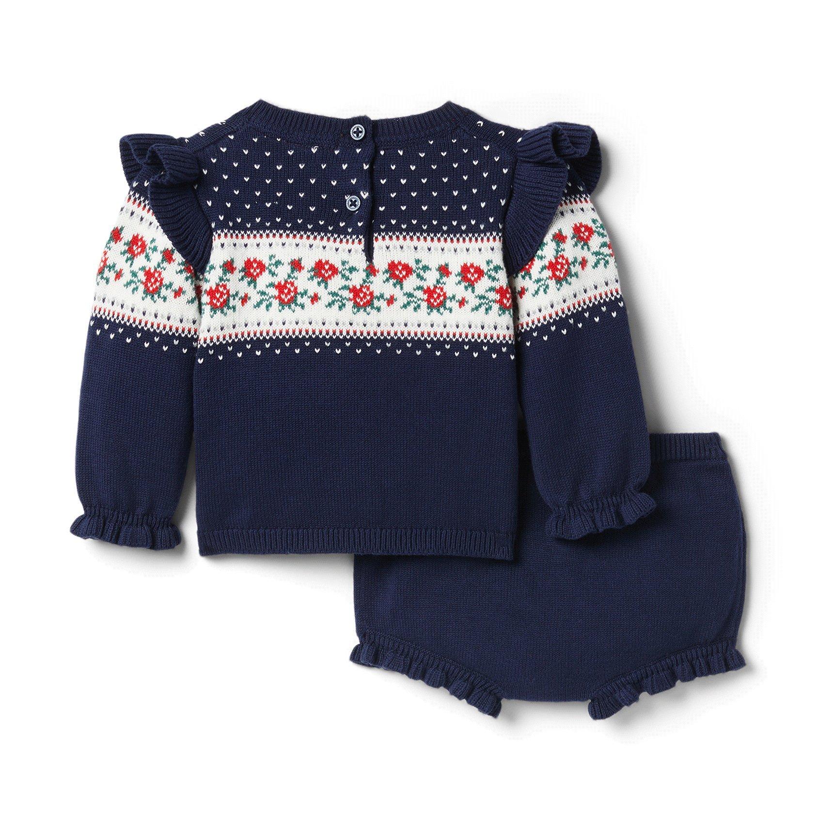 Baby Rose Fair Isle Matching Set  image number 4
