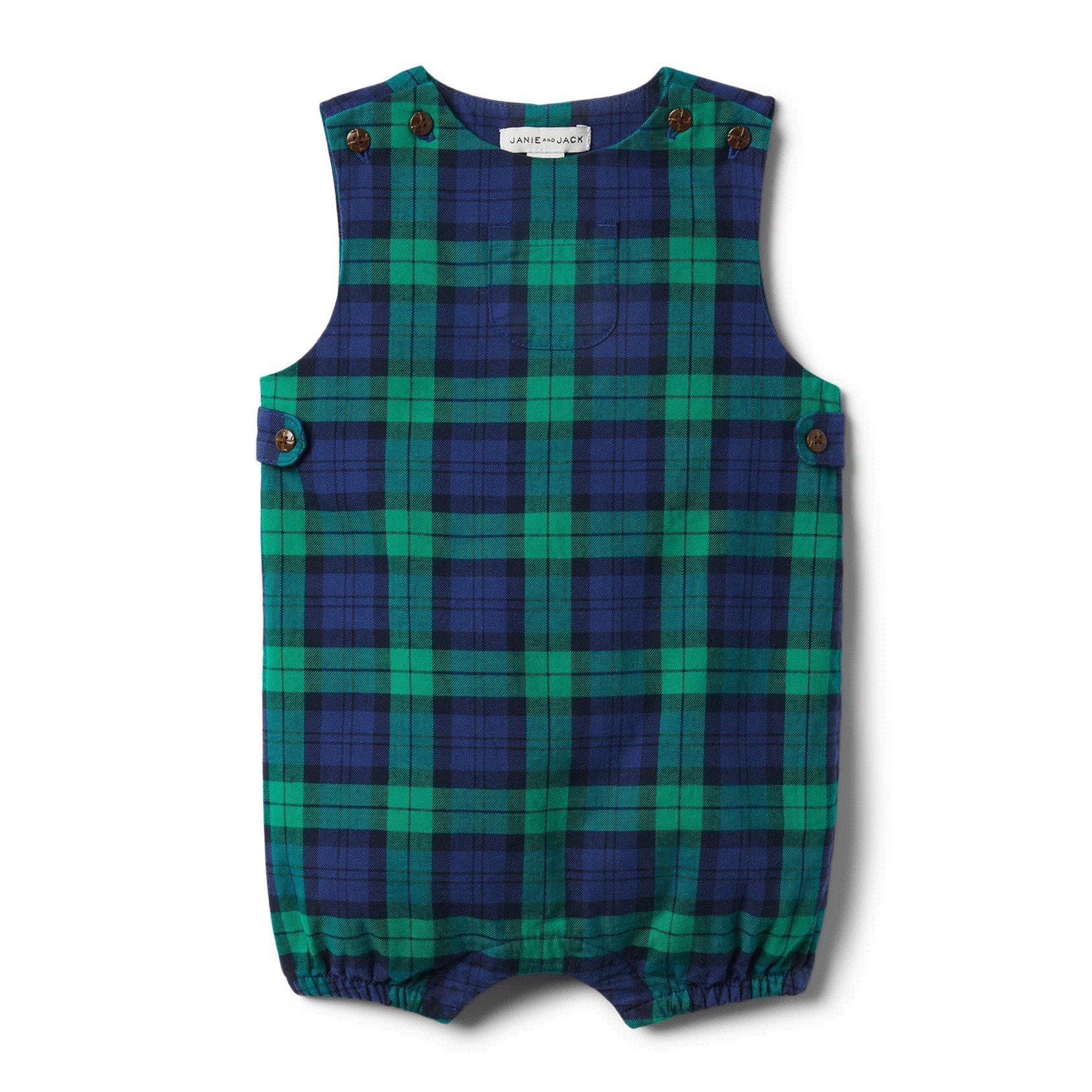 Baby Plaid Romper image number 0