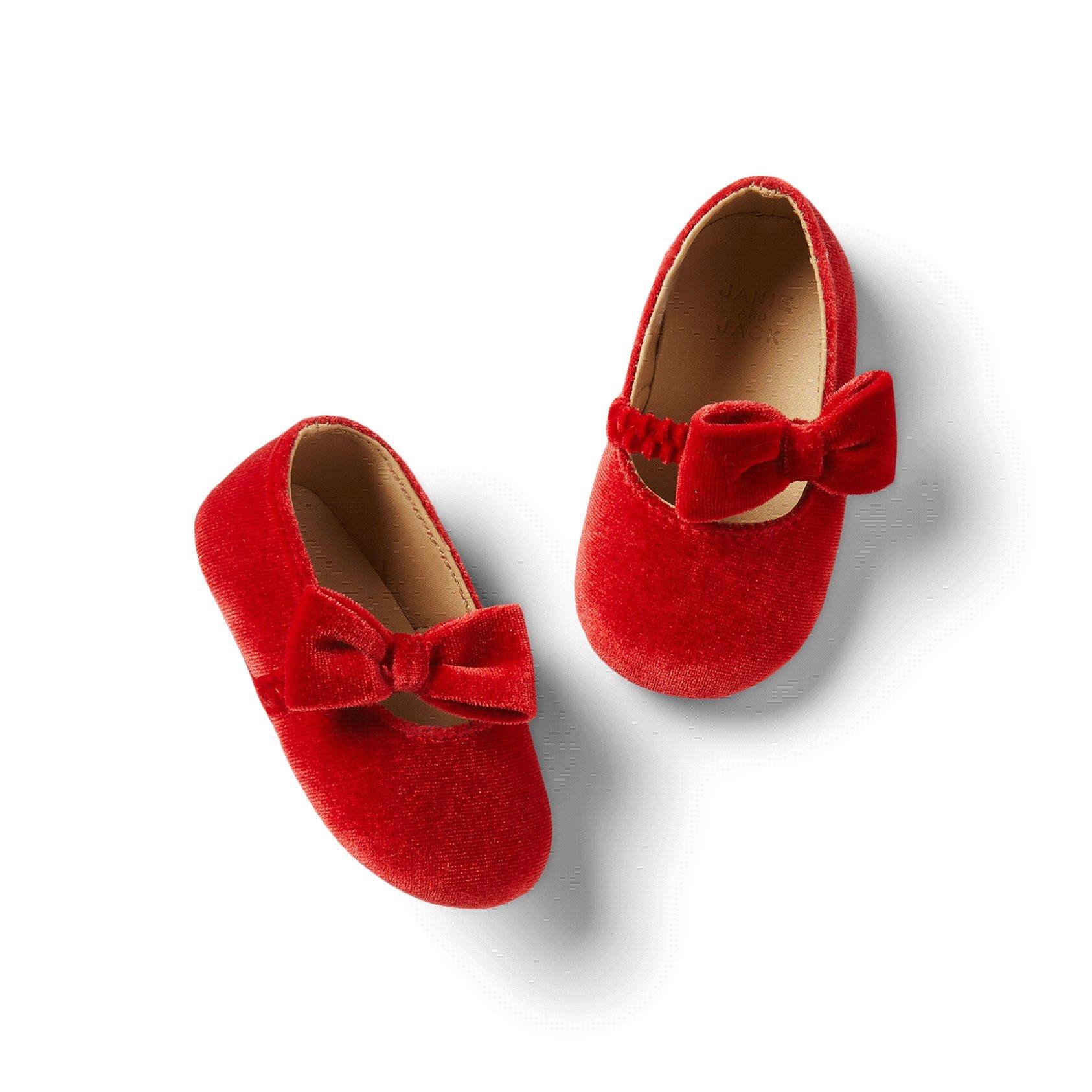 Baby Velvet Bow Flat