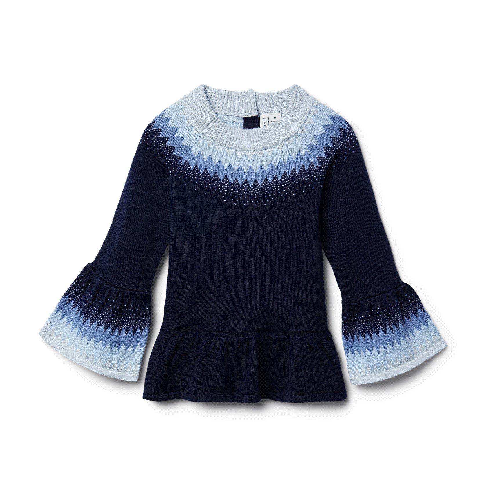 Fair Isle Peplum Sweater Top