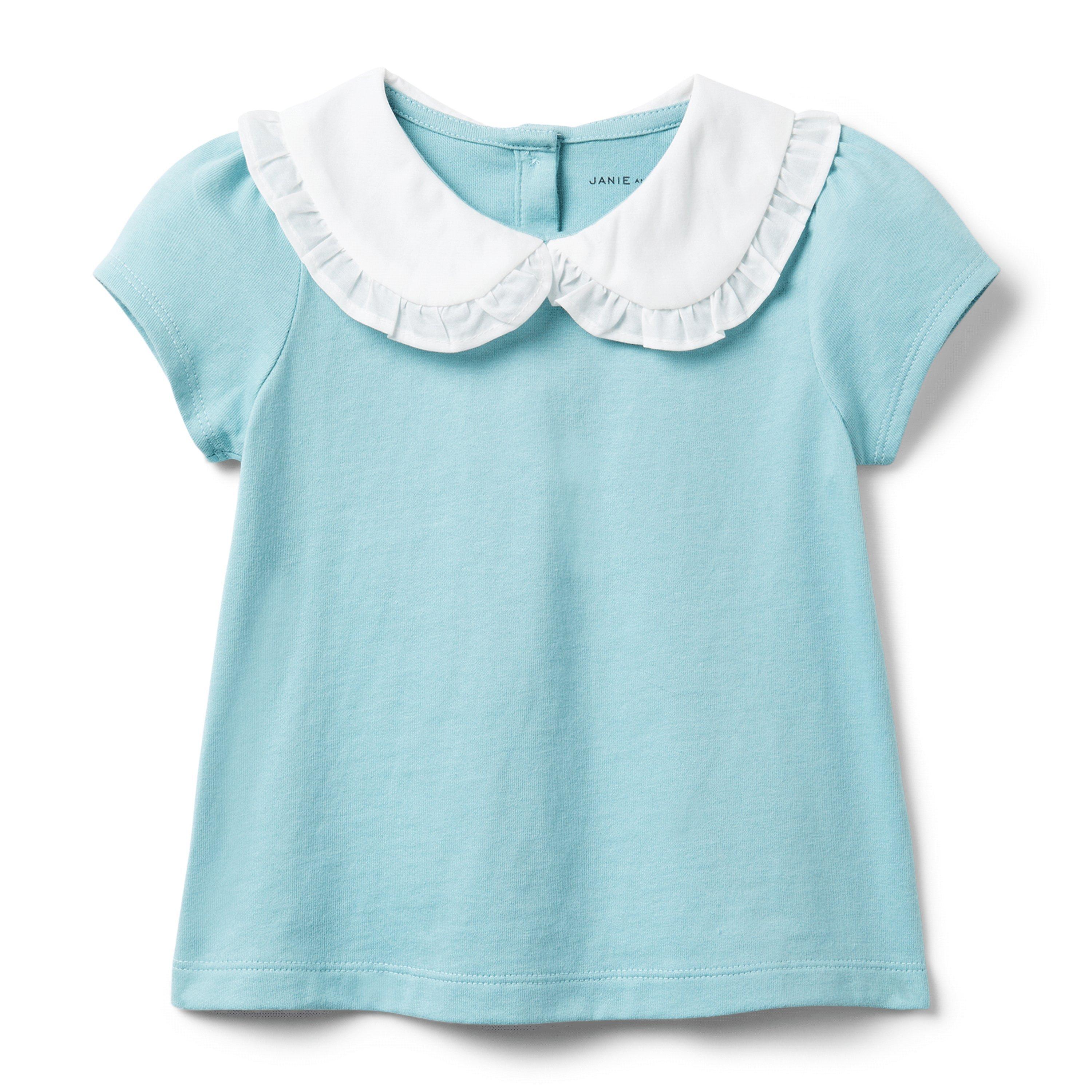 Ruffle Trim Collar Top image number 0