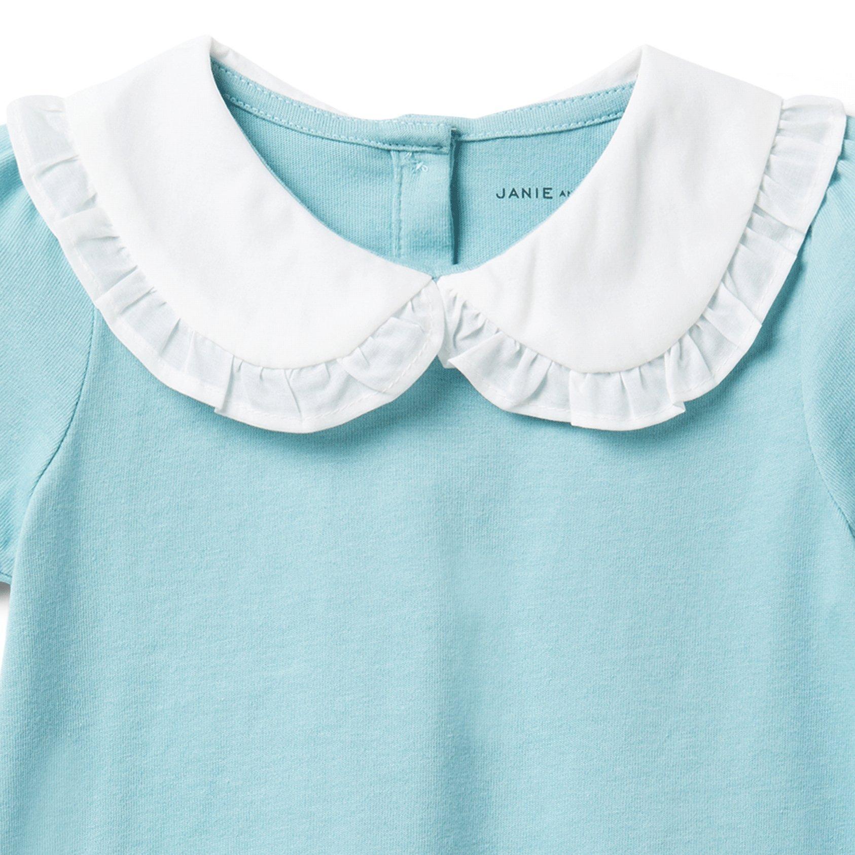 Ruffle Trim Collar Top image number 2