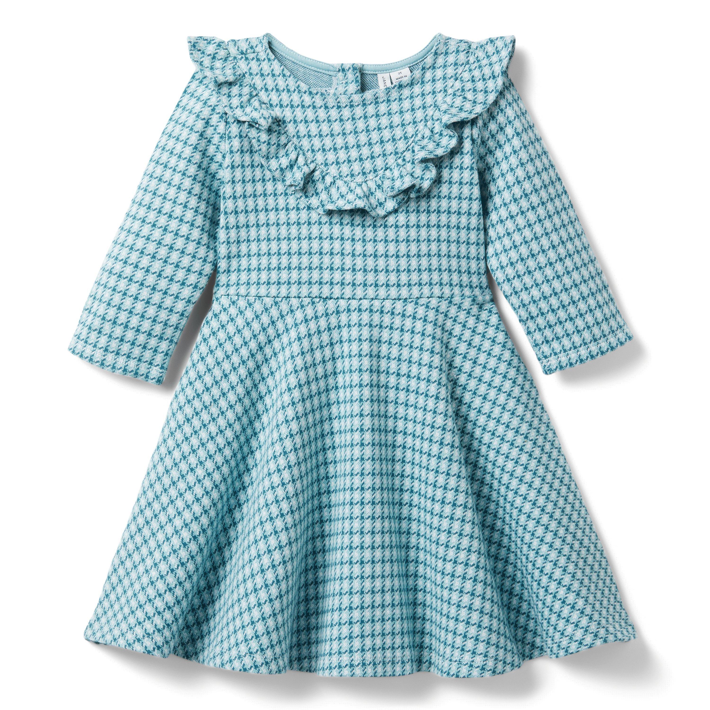 Plaid Ruffle Jacquard Dress image number 0