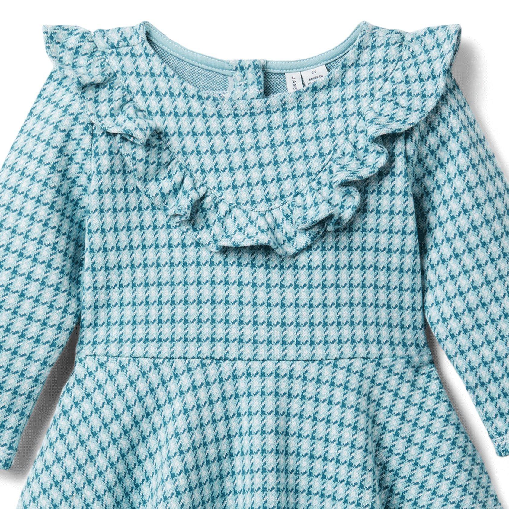 Plaid Ruffle Jacquard Dress image number 2