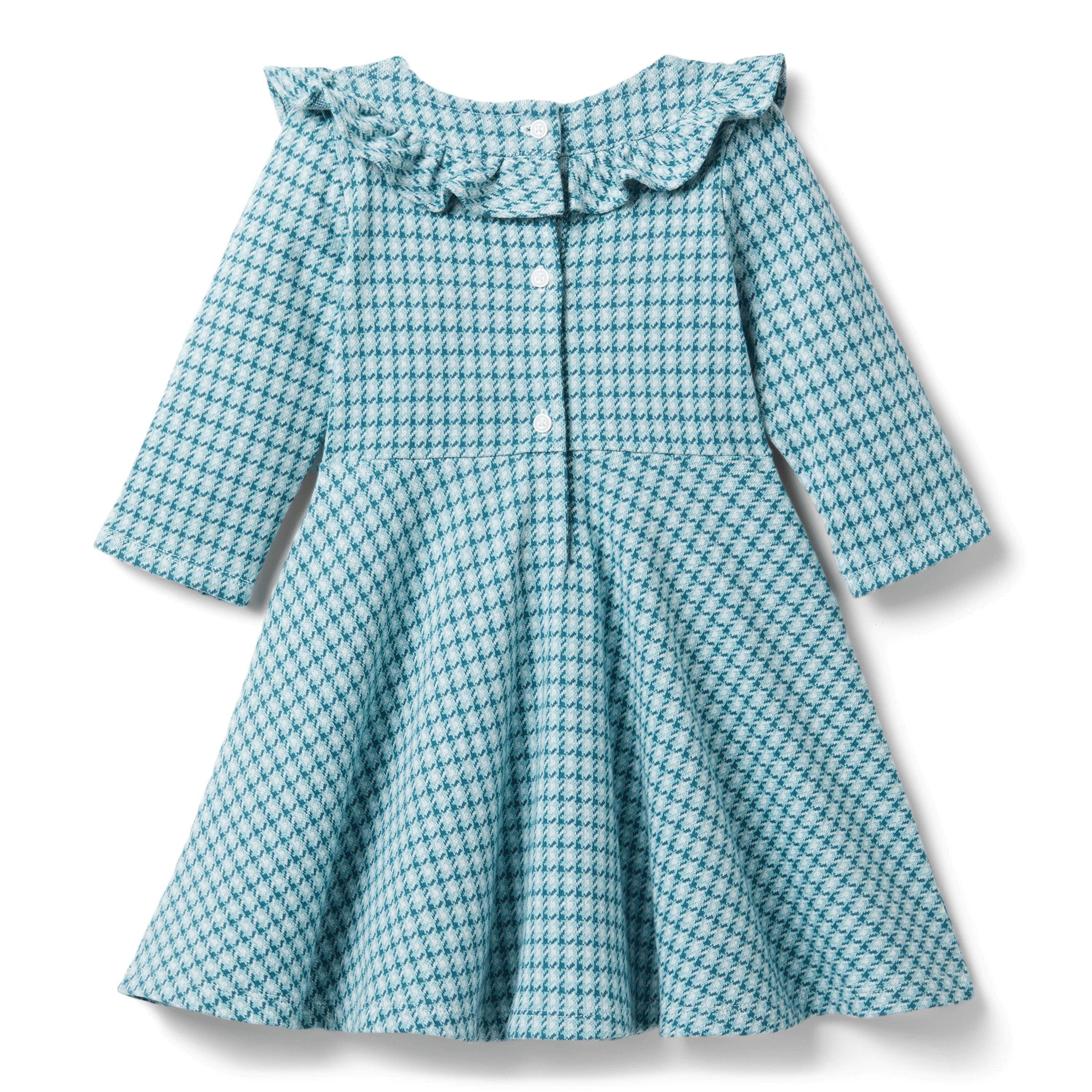 Plaid Ruffle Jacquard Dress image number 1