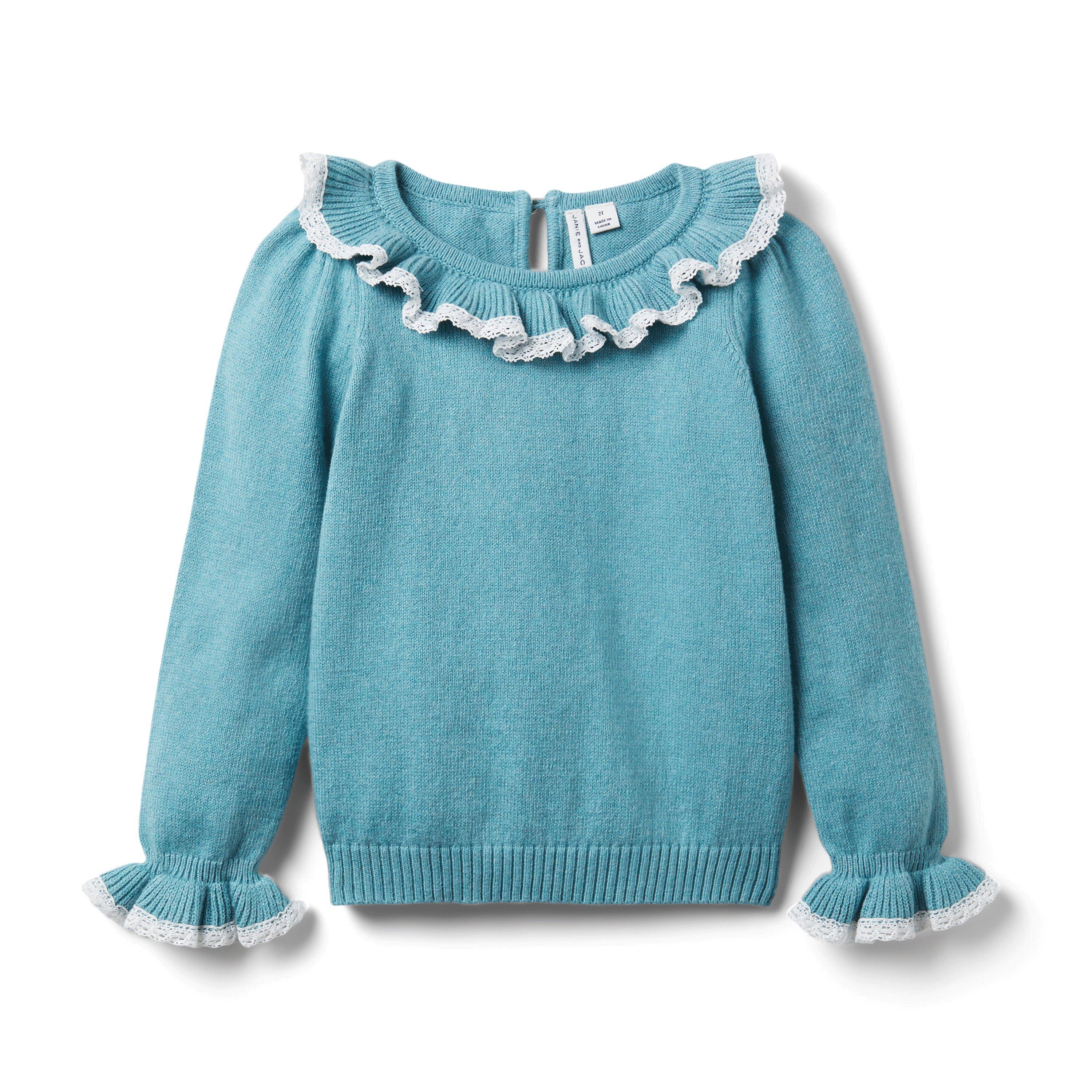 RUFFLE COLLAR SWEATER
