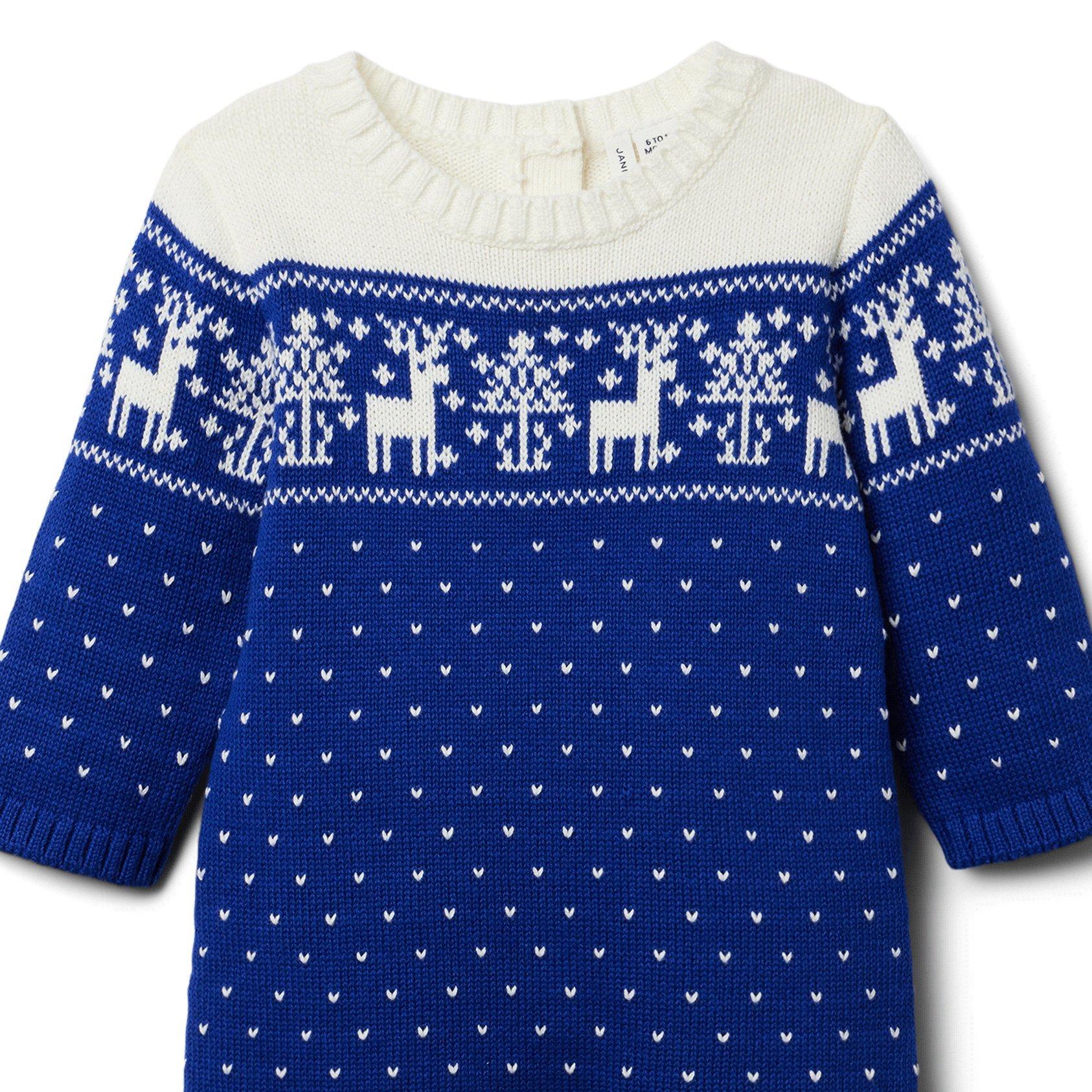 Baby Deer Fair Isle Sweater 1-Piece image number 2