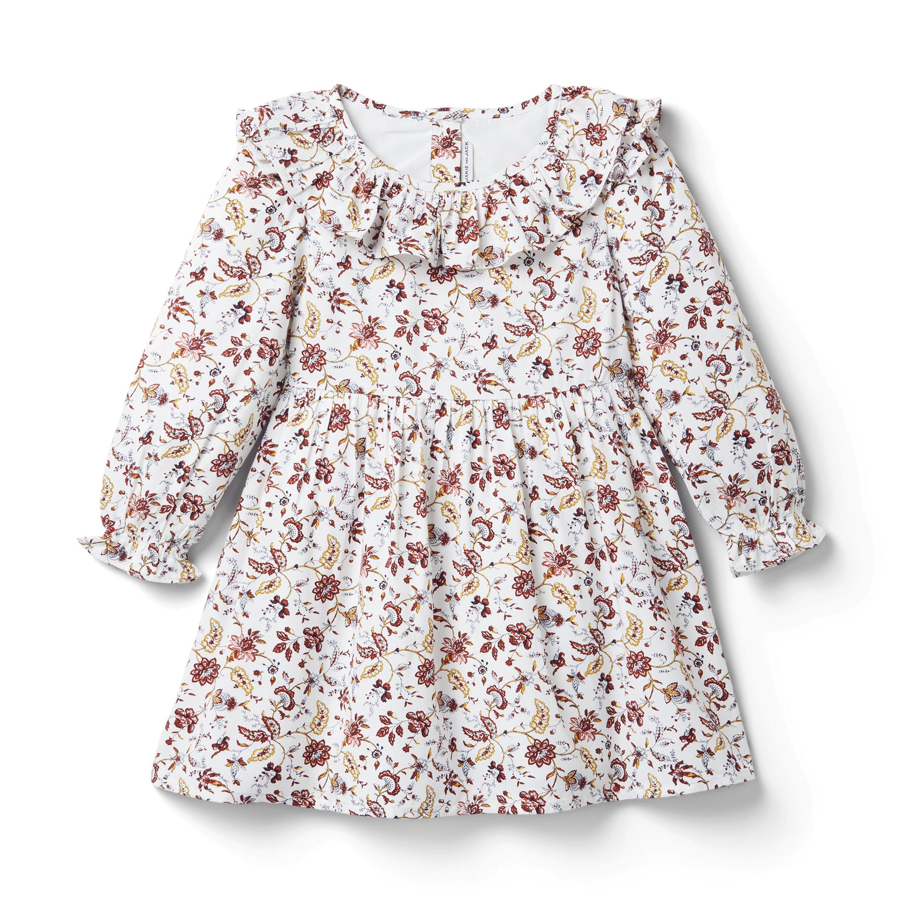 Floral Ruffle Collar Dress image number 0