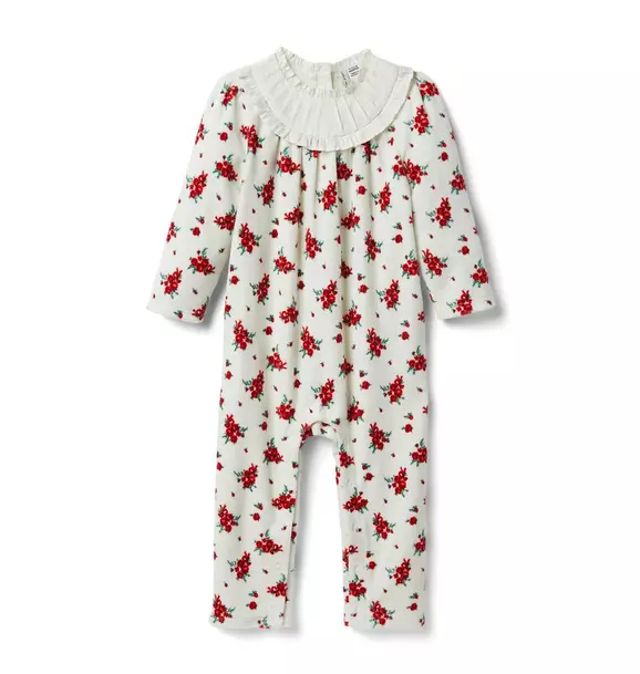Baby Floral Velour 1-Piece