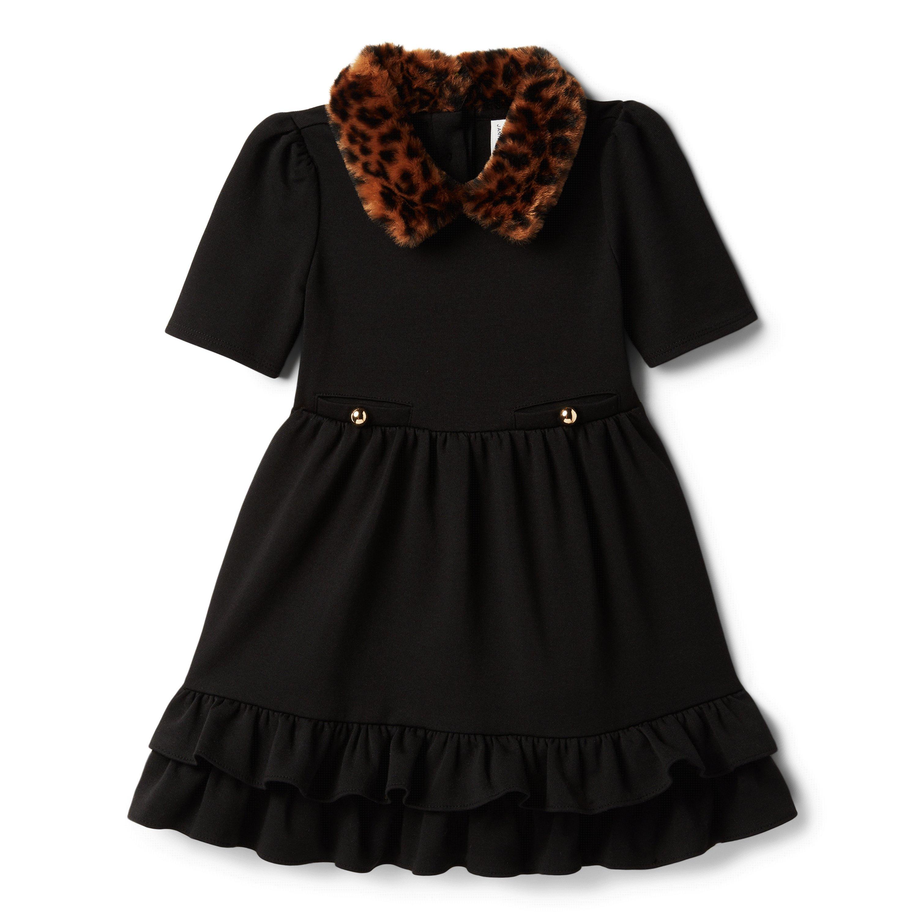 Faux Fur Collared Dress image number 0