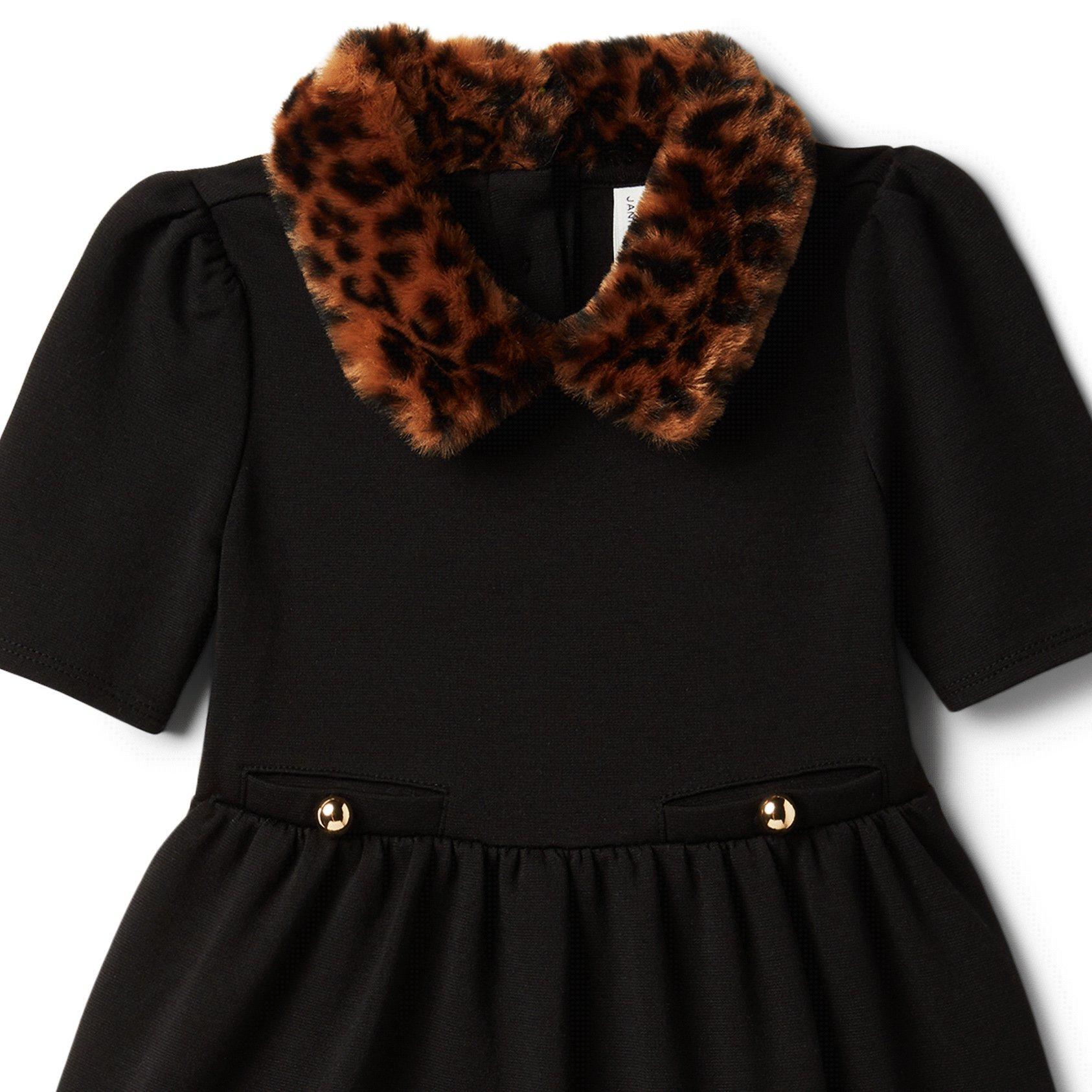 Faux Fur Collared Dress image number 2
