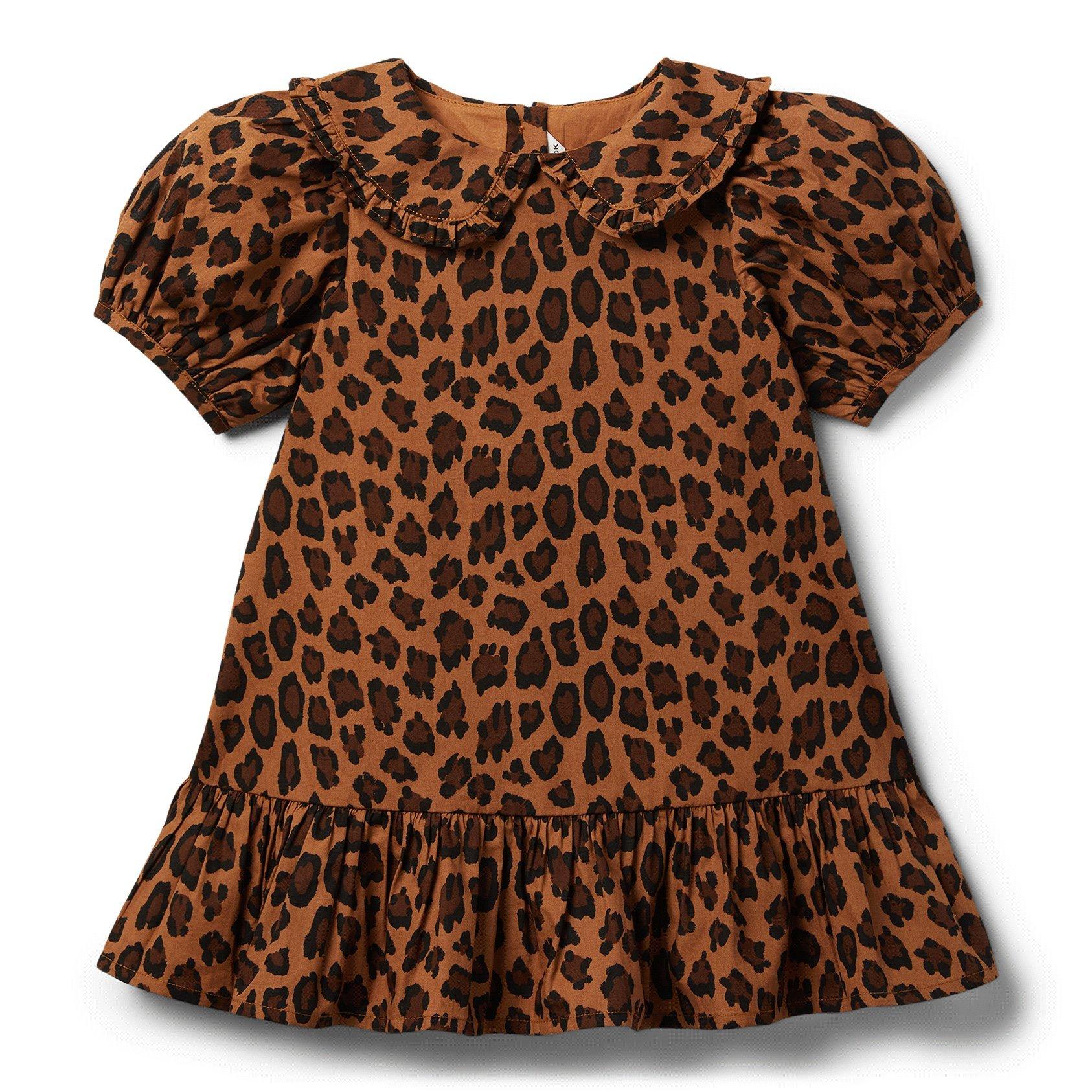 Leopard Puff Sleeve Dress  image number 0