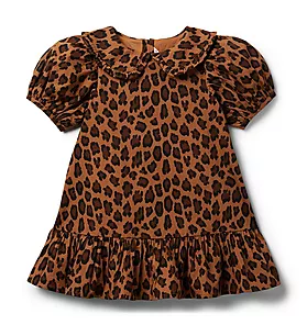 Leopard Puff Sleeve Dress 